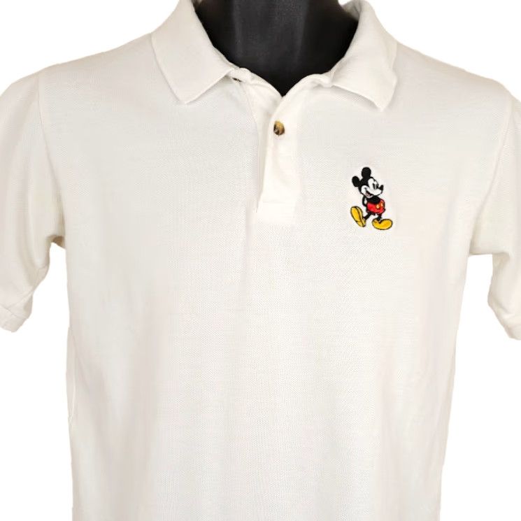 Disney VINTAGE Disney Mickey Mouse Polo Shirt Mens XS White 90s Walt Disney Mickey Inc Shirt Adult XS White Mickey 90s Mens Size US XS / EU 42 / 0 - 2 Thumbnail