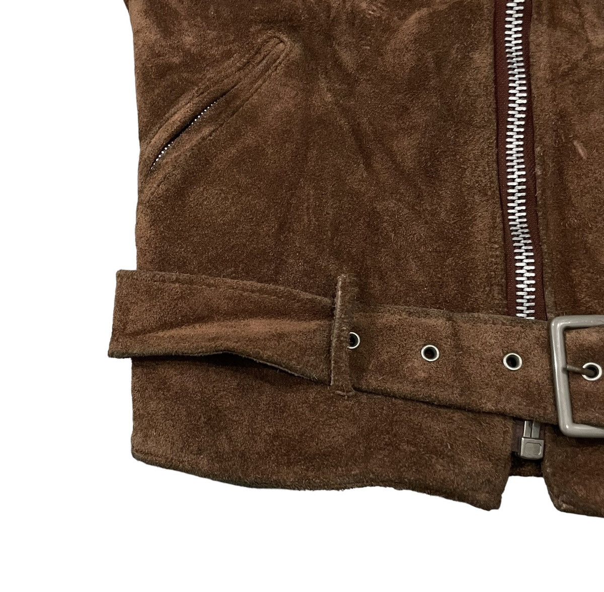Schott Vintage Mextex Double Collar Biker Suede Leather Jacket Size US S / EU 44-46 / 1 - 4 Thumbnail