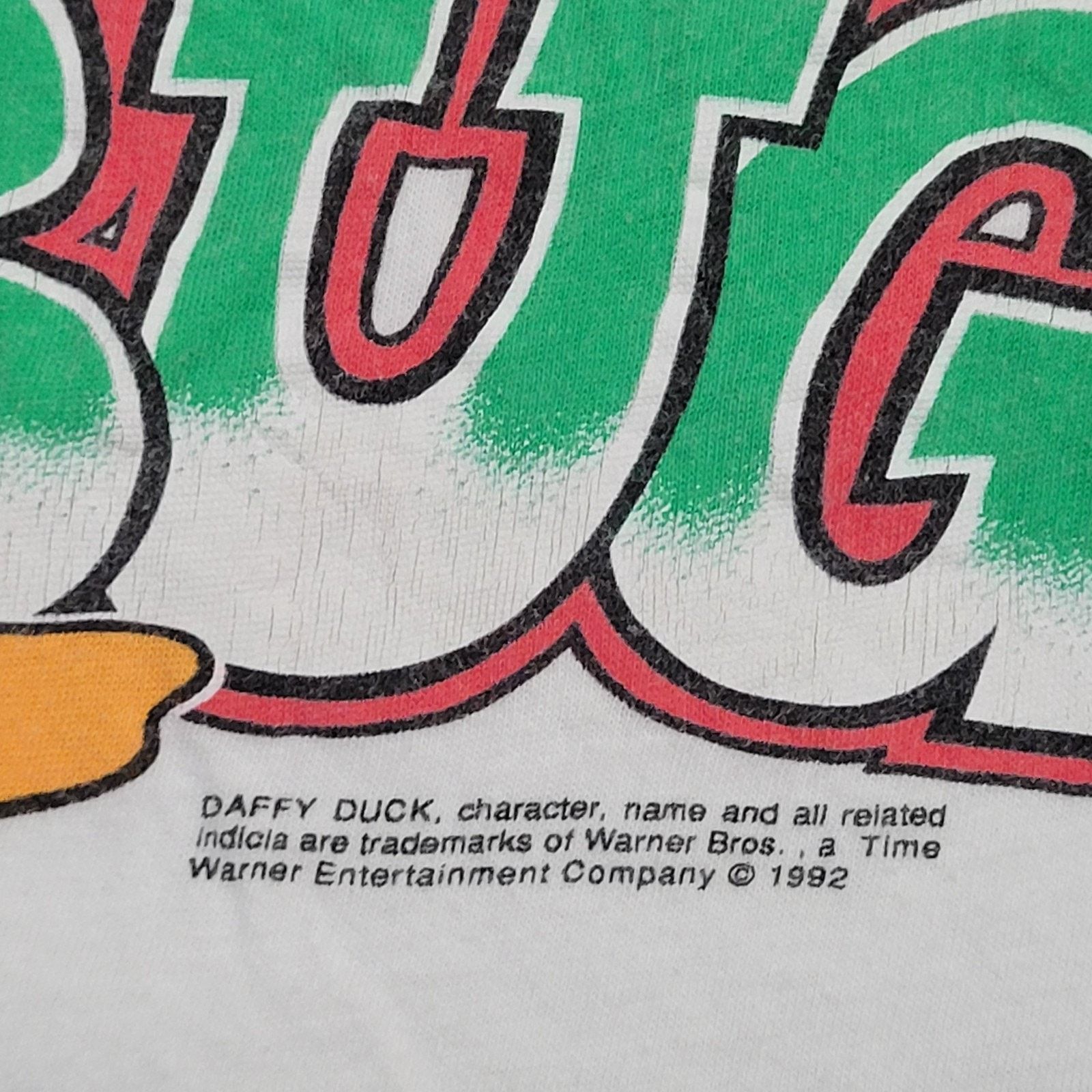 Other VTG 90s Daffy-Duck Bah-Hum-Bug Shirt Womens XL Boxy Cropped Size XL / US 12-14 / IT 48-50 - 5 Thumbnail