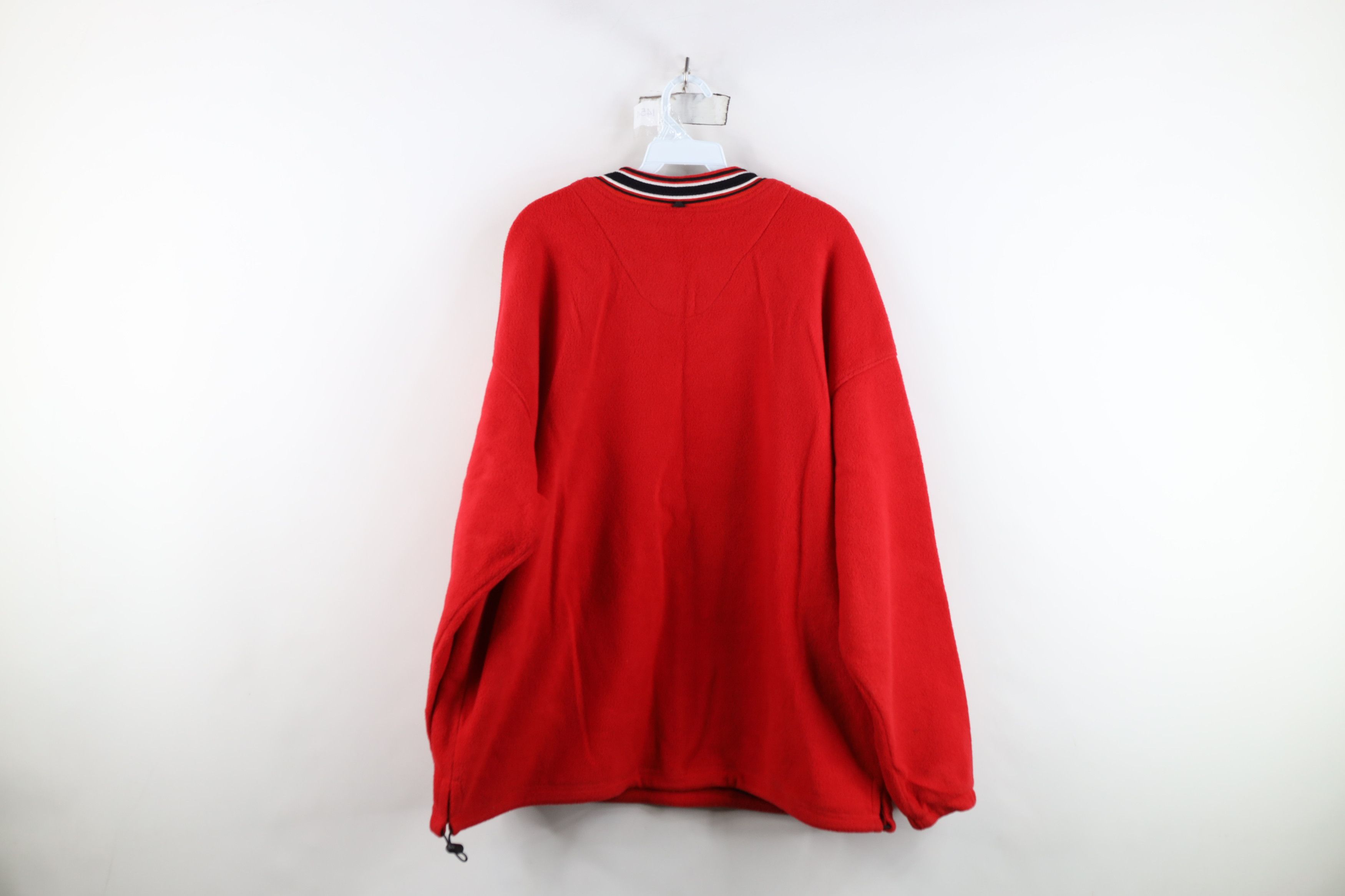 Vintage Vintage 90s University Basketball Fleece Jacket Red USA Size US L / EU 52-54 / 3 - 13 Thumbnail