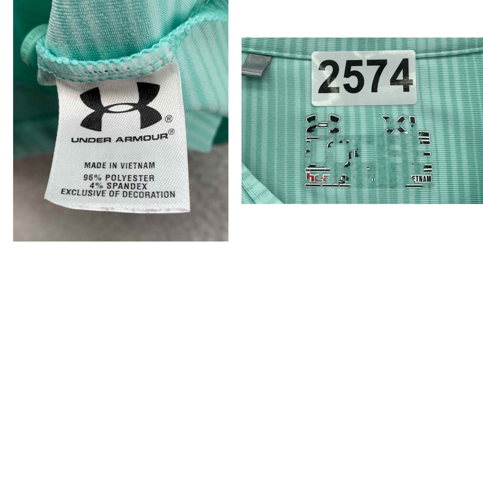 Under Armour Under Armour Golf Polo Shirt Mens XL Loose Fit Sea Green White Stripe Size US XL / EU 56 / 4 - 9 Thumbnail