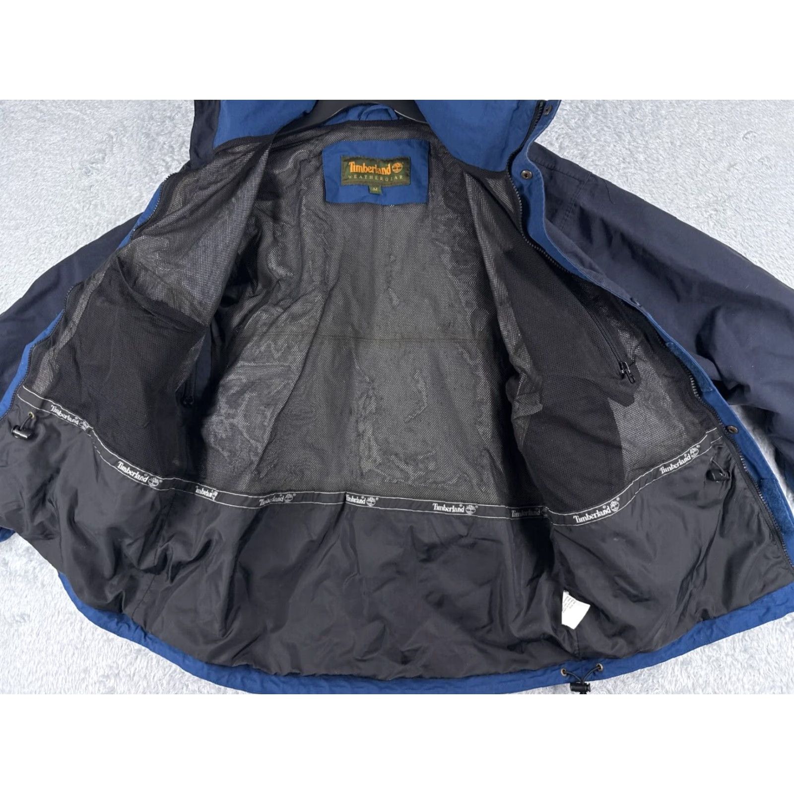 Timberland Timberland Jacket Mens M Blue Full Zip Hooded Windbreaker 100% Nylon Size US M / EU 48-50 / 2 - 2 Thumbnail