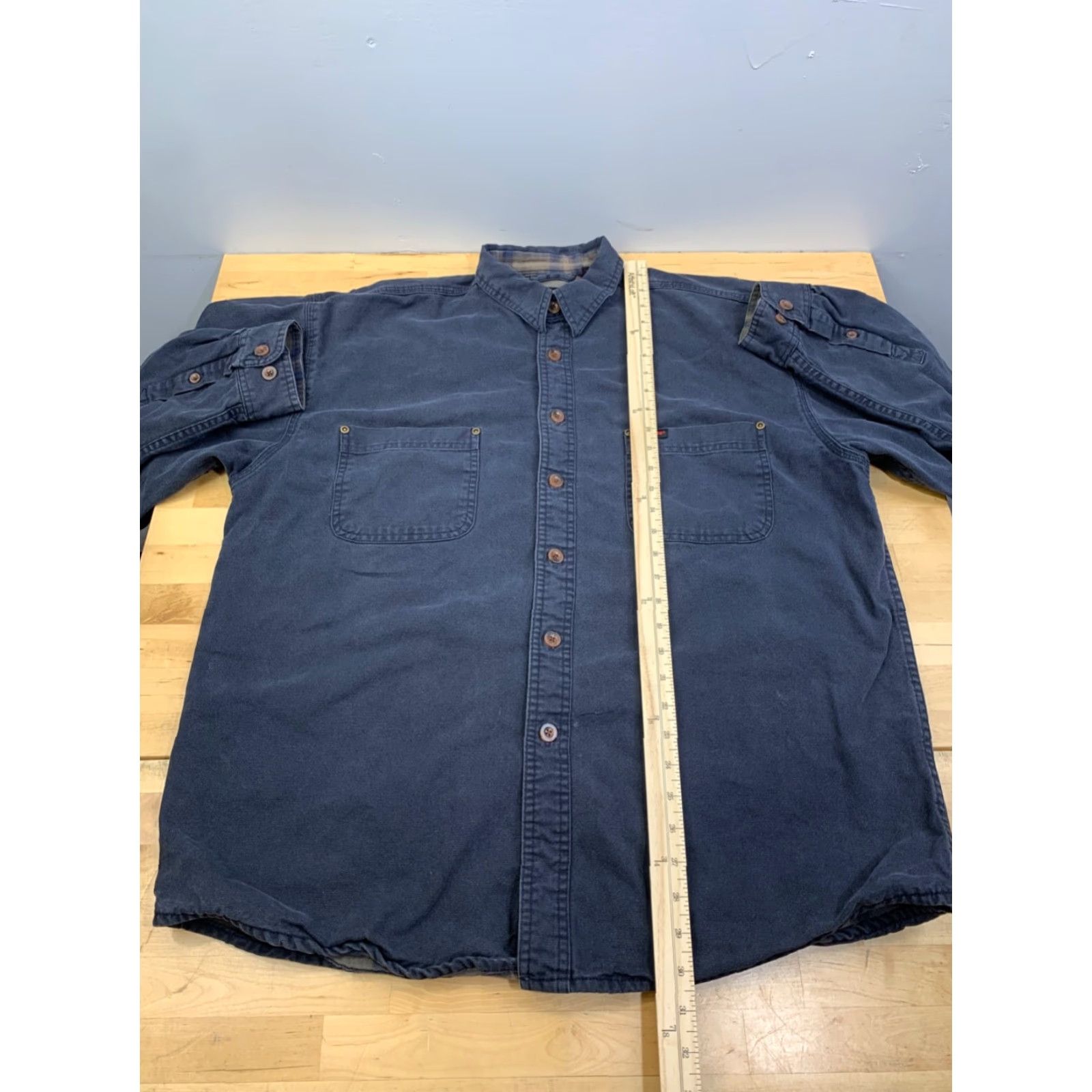 Vintage Wolverine Button-Up Shacket Mens L Work Chore Lined Plaid Blue Long Sleeve Button Size US L / EU 52-54 / 3 - 6 Thumbnail