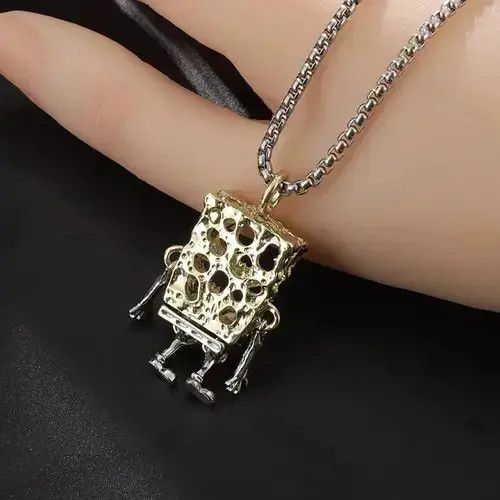 Vintage Vintage Yellow Sponge Boy Necklace Size ONE SIZE - 3 Thumbnail