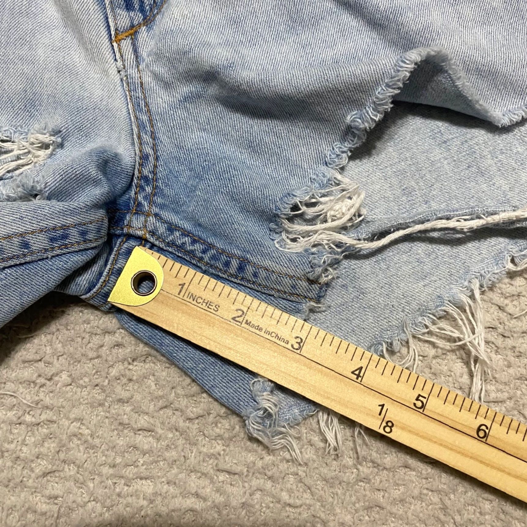 Rag & Bone Rag & Bone Womens 25 Denim Cut-Off Shorts Blue Medium Rise Inseam 3" Casual Casual Wear Pockets Vintage No XS Size 42" / US 20 - 3 Thumbnail