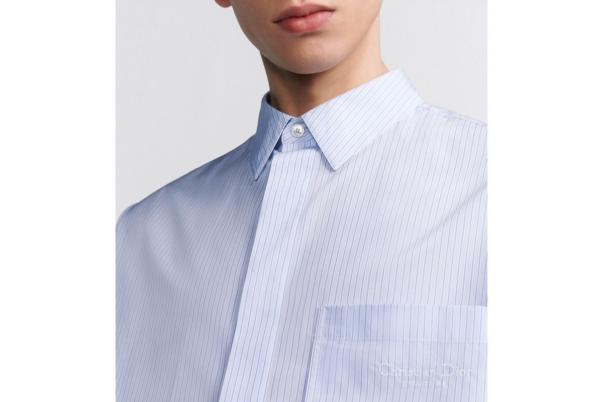Dior o1bcso1str0226 Couture Embroidery Shirt in Light Blue Size US S / EU 44-46 / 1 - 7 Thumbnail
