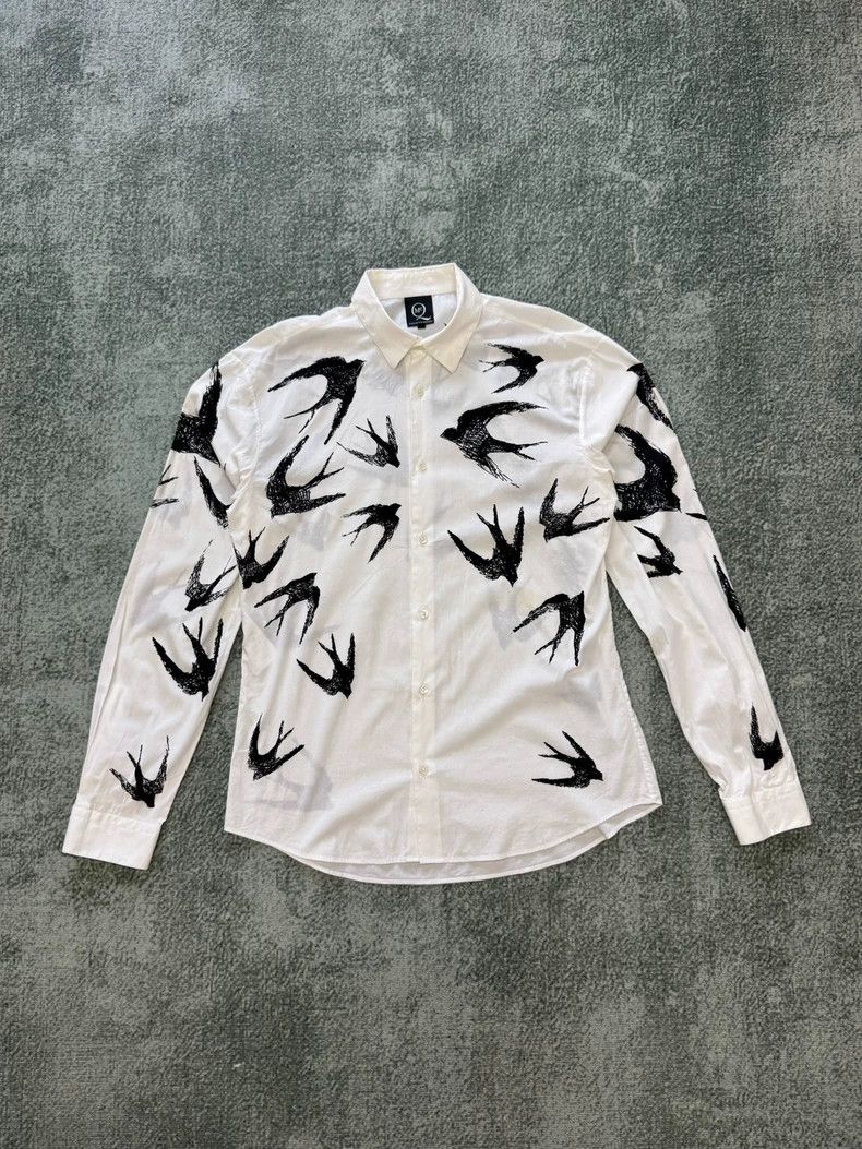 Alexander McQueen Alexander Mcqueen Swallow print long-sleeved shirt Size US M / EU 48-50 / 2 - 1 Thumbnail