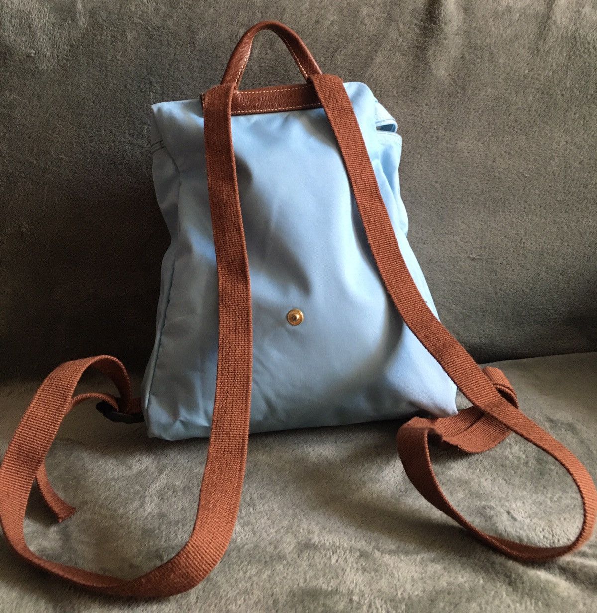 Longchamp Longchamp Le Pliage Blue Nylon Backpack Bag Size ONE SIZE - 3 Thumbnail