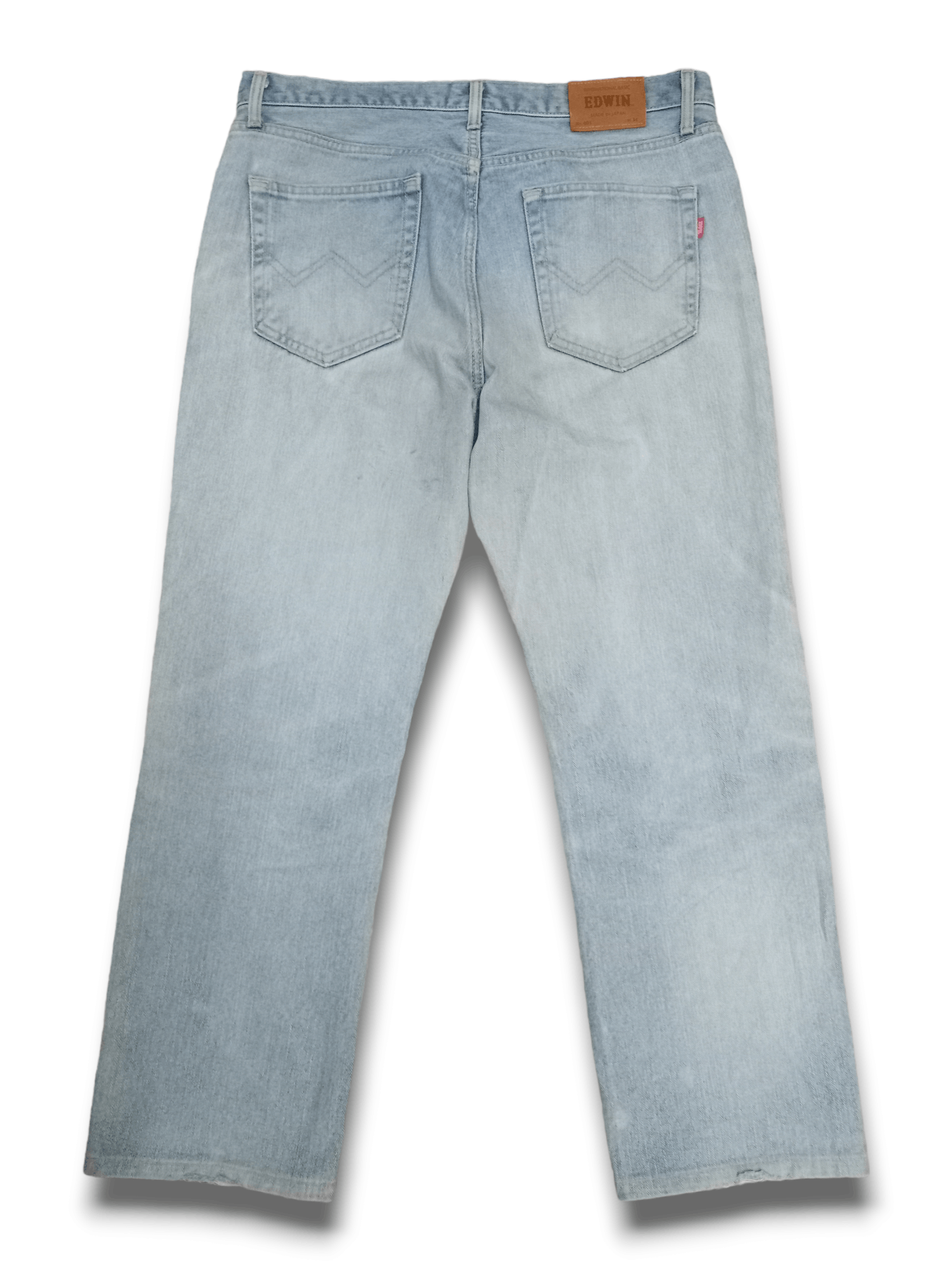 Edwin × Japanese Brand Vintage Japanese Edwin Blue Wash Distressed Loose Jeans Size US 35 - 2 Thumbnail