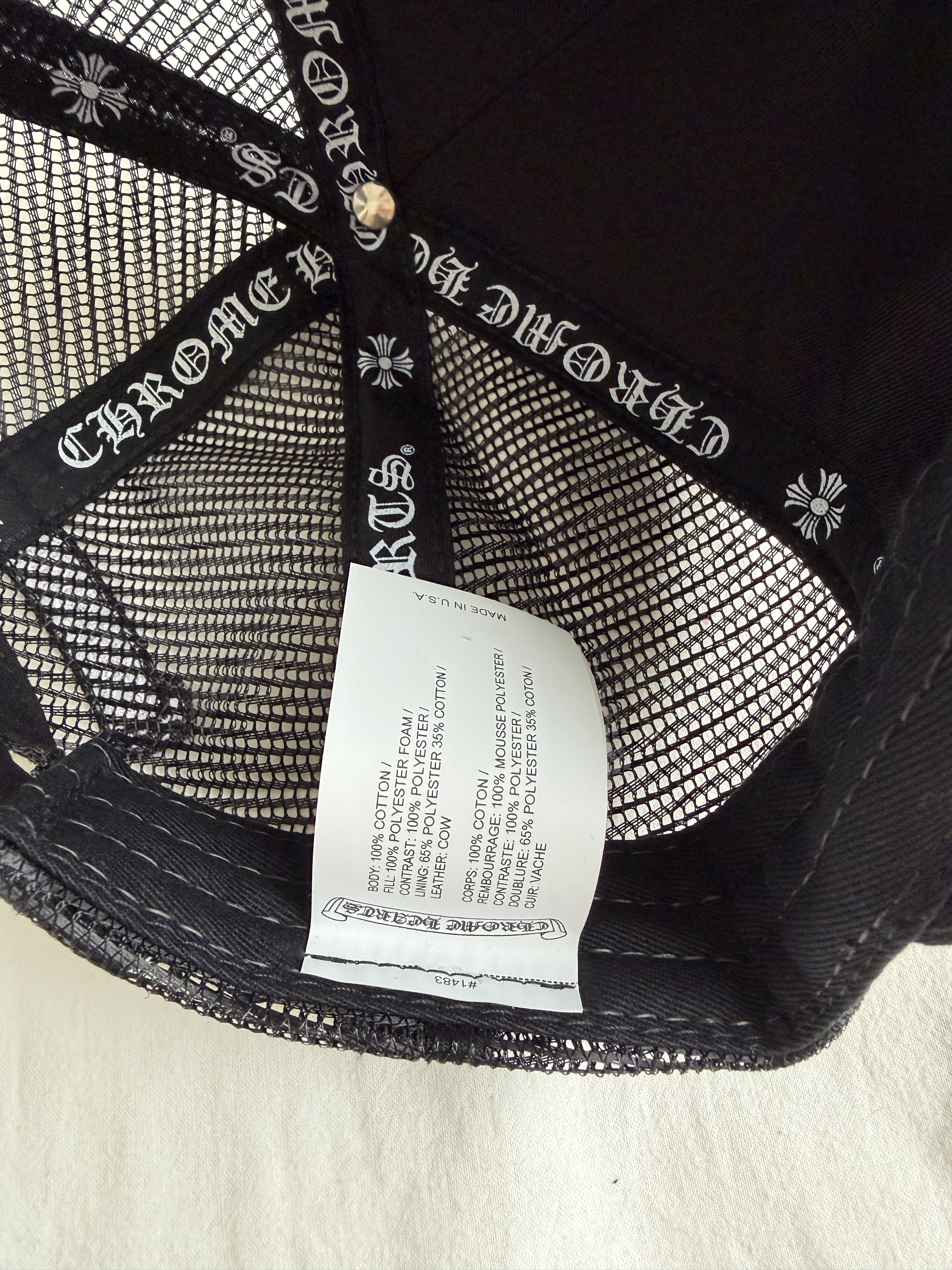 Chrome Hearts Black 3 patch camo trucker hat Size ONE SIZE - 5 Thumbnail