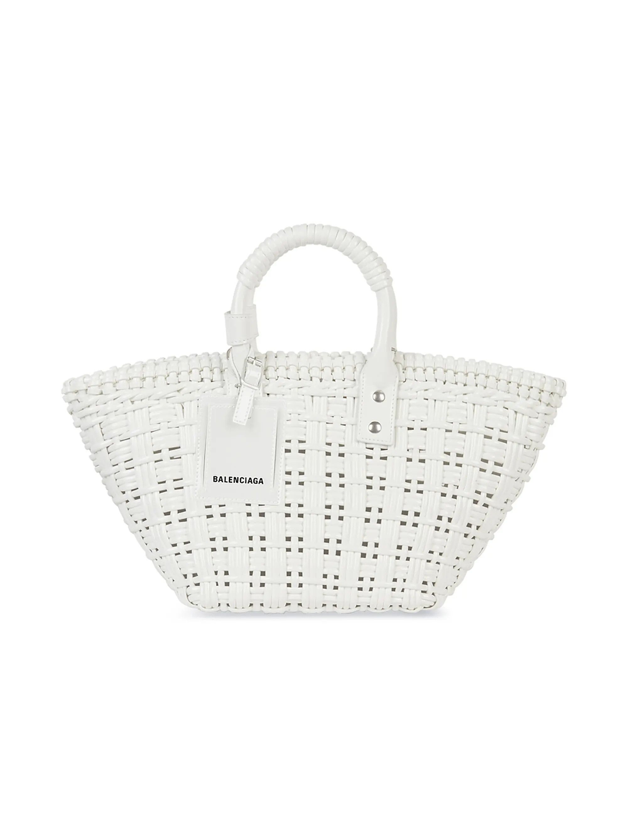 Balenciaga o1s1rm0825 Size: OS / Bistro XS Basket With Strap in White Size ONE SIZE - 1 Thumbnail