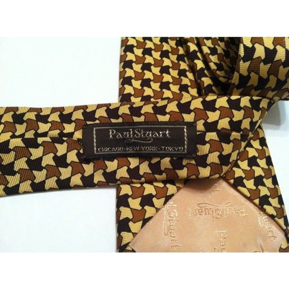 Paul Stuart PAUL STUART MEN'S NEW 100%SILK TIE WIDTH: 3 1/2" Size ONE SIZE - 5 Thumbnail