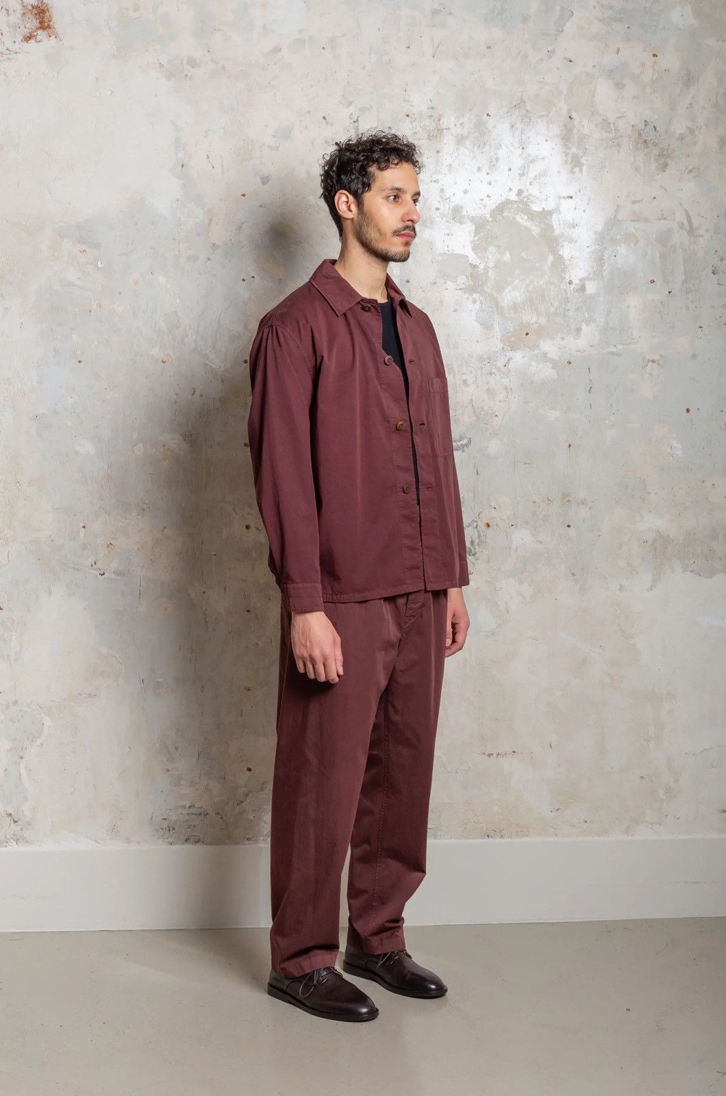 Lemaire Wine Cotton ‘Pyjama’ Over Shirt Size US L / EU 52-54 / 3 - 19 Thumbnail