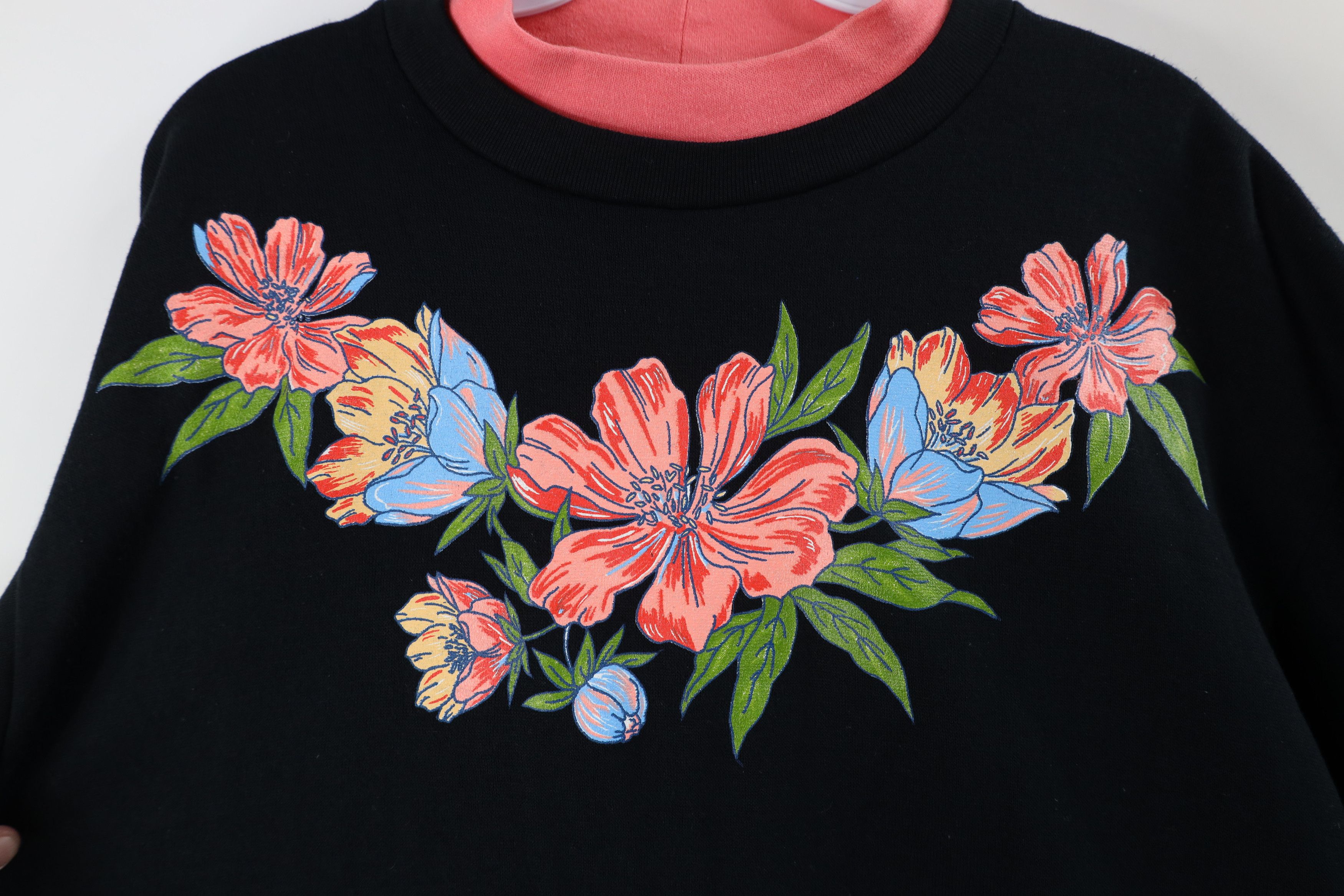 Vintage Vintage 90s Streetwear Flower Floral Layered Sweatshirt Size L / US 10 / IT 46 - 4 Thumbnail