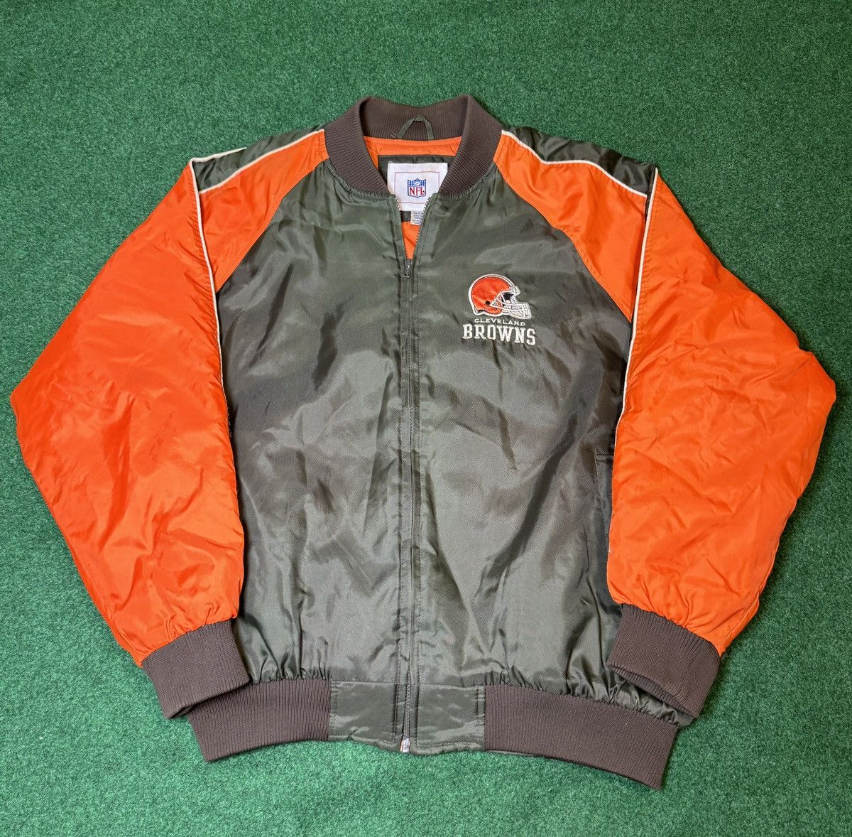 NFL Cleveland Browns NFL Full Zip Bomber Varsity Jacket Size US XL / EU 56 / 4 - 2 Thumbnail