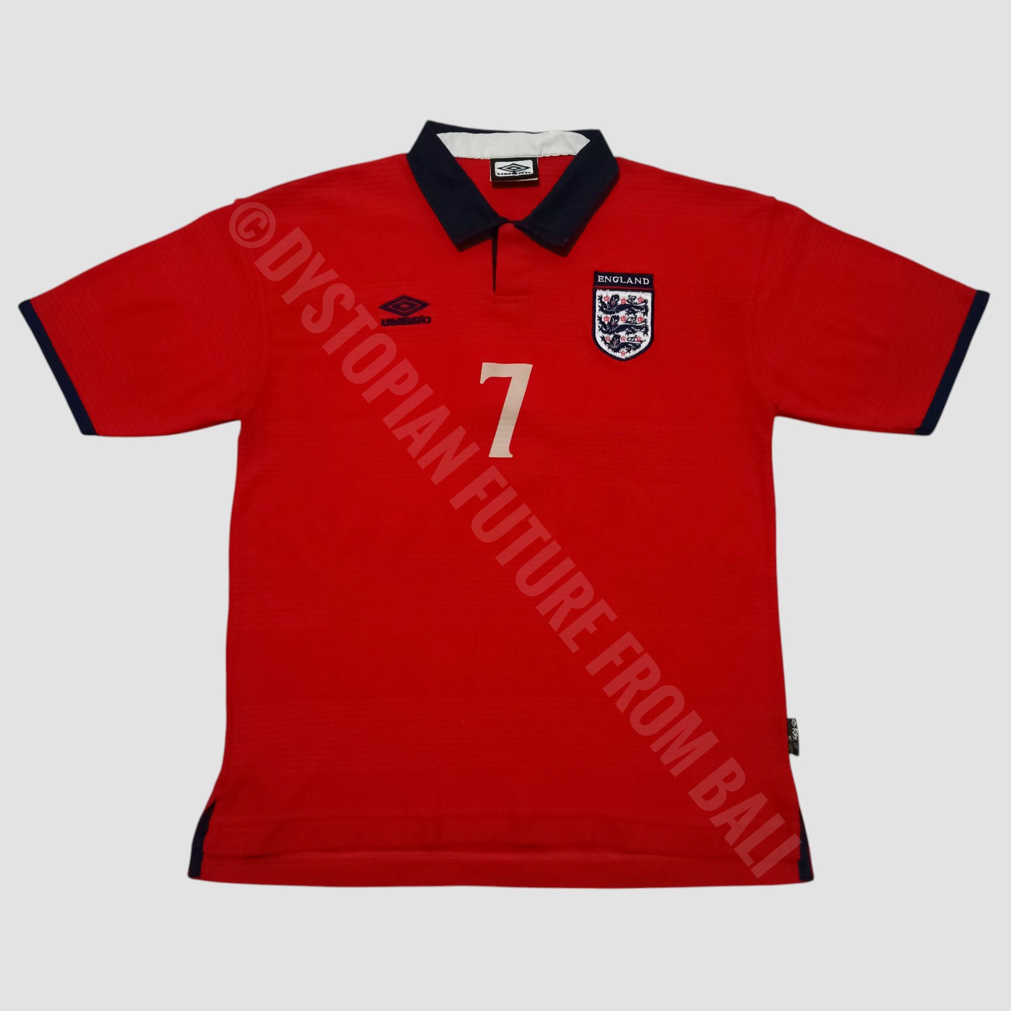 David Beckham Vintage 1999-2001 David Beckham England Football Away Jersey Size US XL / EU 56 / 4 - 1 Thumbnail