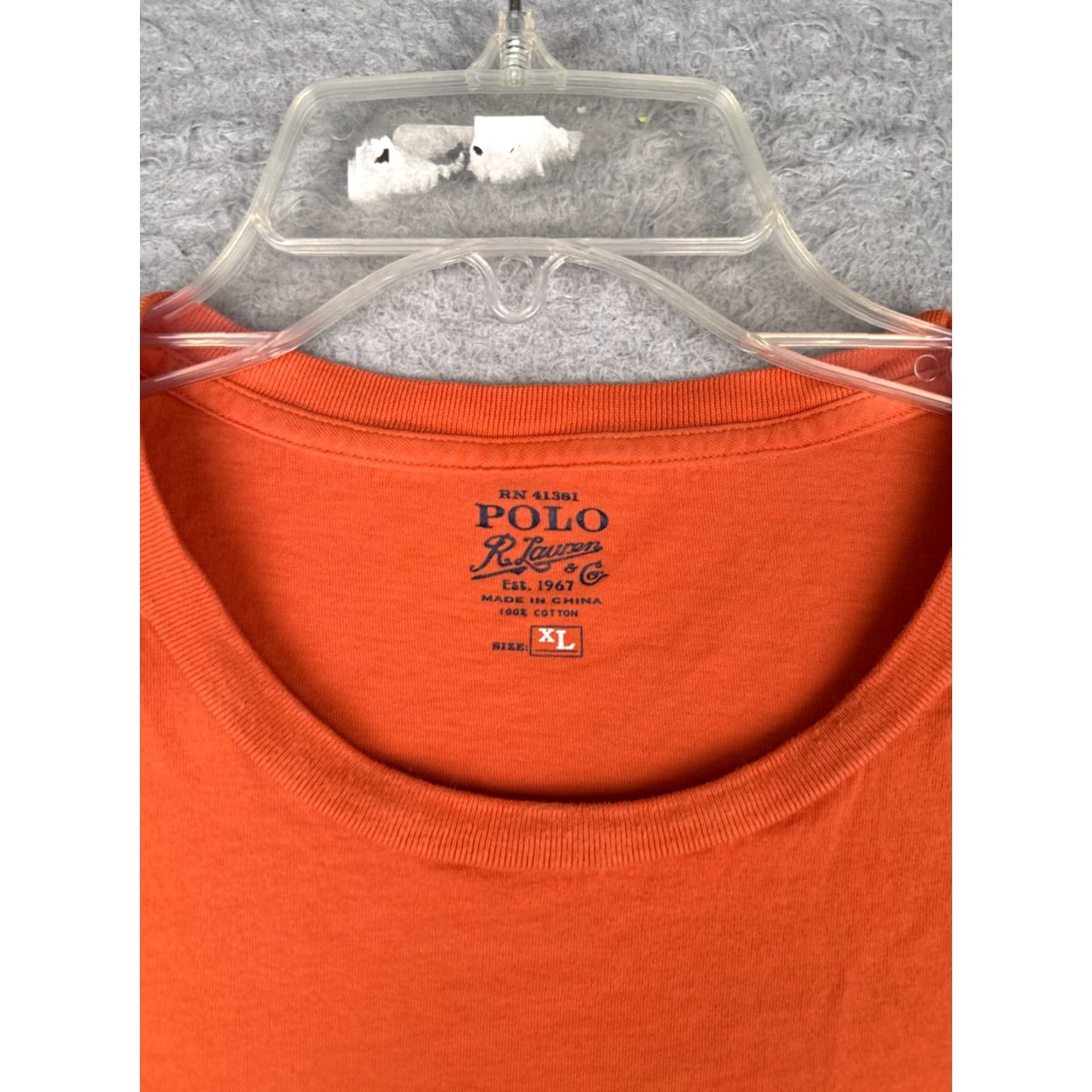 Polo Ralph Lauren VINTAGE Polo Ralph Lauren Shirt Men XL Orange Long Sleeve 100% Cotton READ Size US XL / EU 56 / 4 - 7 Thumbnail