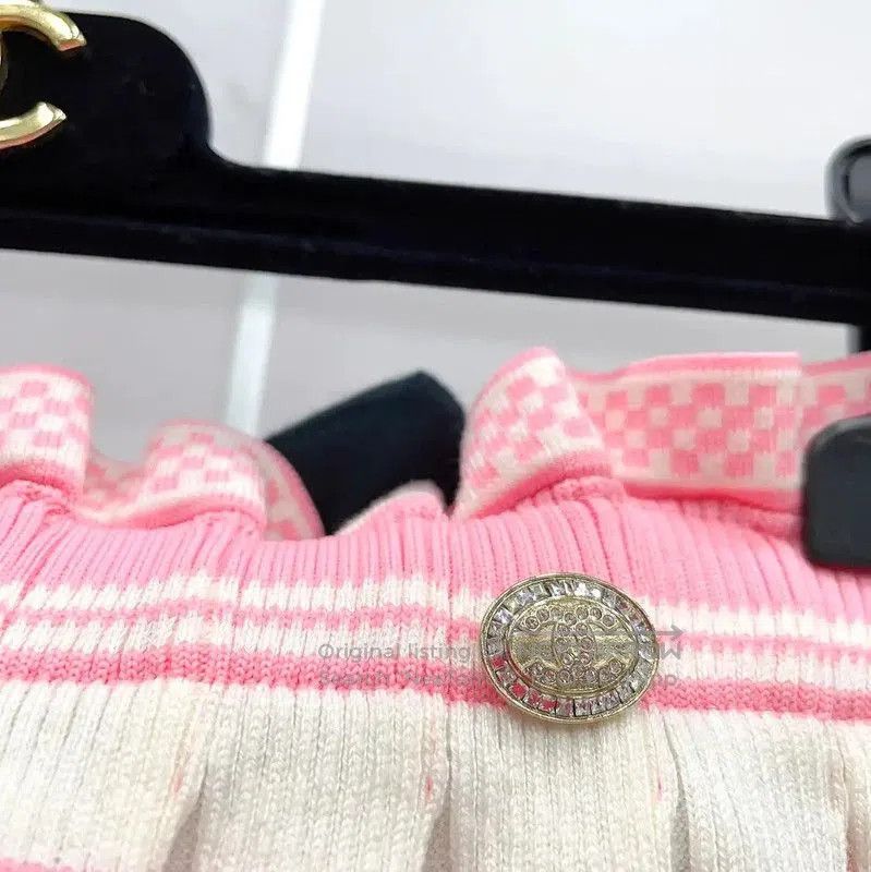 Chanel Chanel Pink Cotton Blend Women's Skirt . Size 23" - 9 Thumbnail