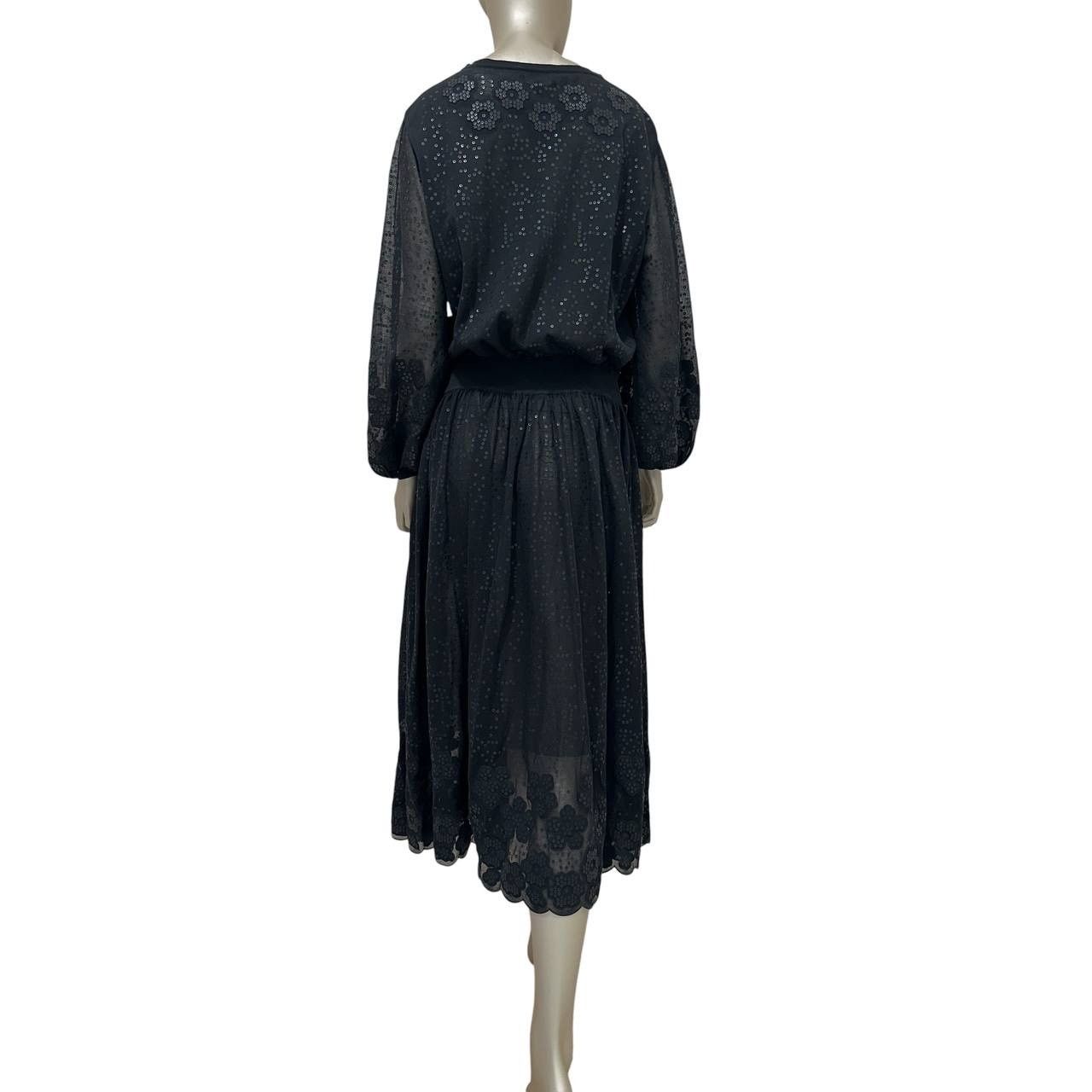 Chanel Chanel Fall 2018 Lace & Silk Blend Sheer Midi Dress Sz.46 Size XL / US 12-14 / IT 48-50 - 2 Thumbnail