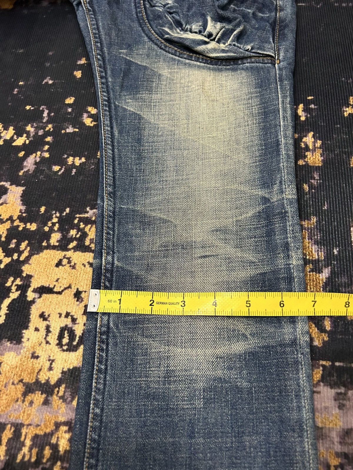 Japanese Brand 2#1 Jeans Jesus Loves You Skull Mud Wash Jeans Size US 30 / EU 46 - 22 Thumbnail