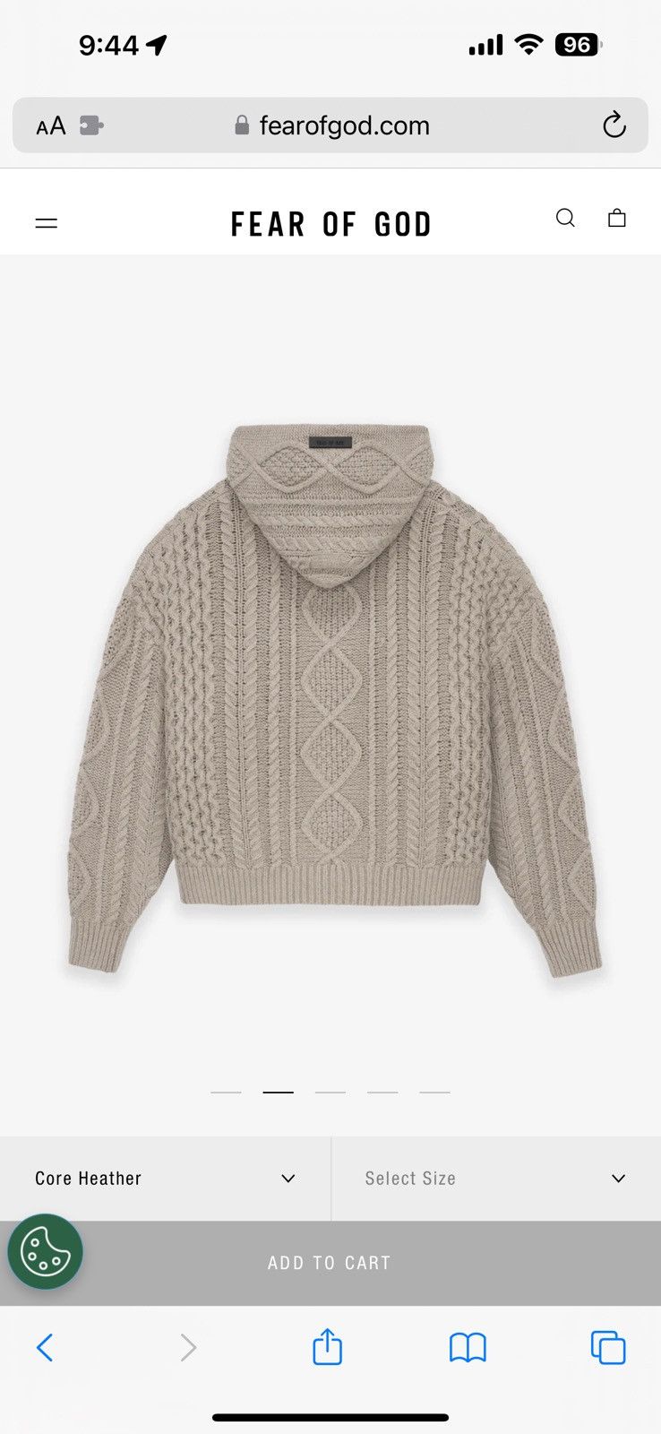 Essentials × Fear of God Fear of God Essentials cable knit