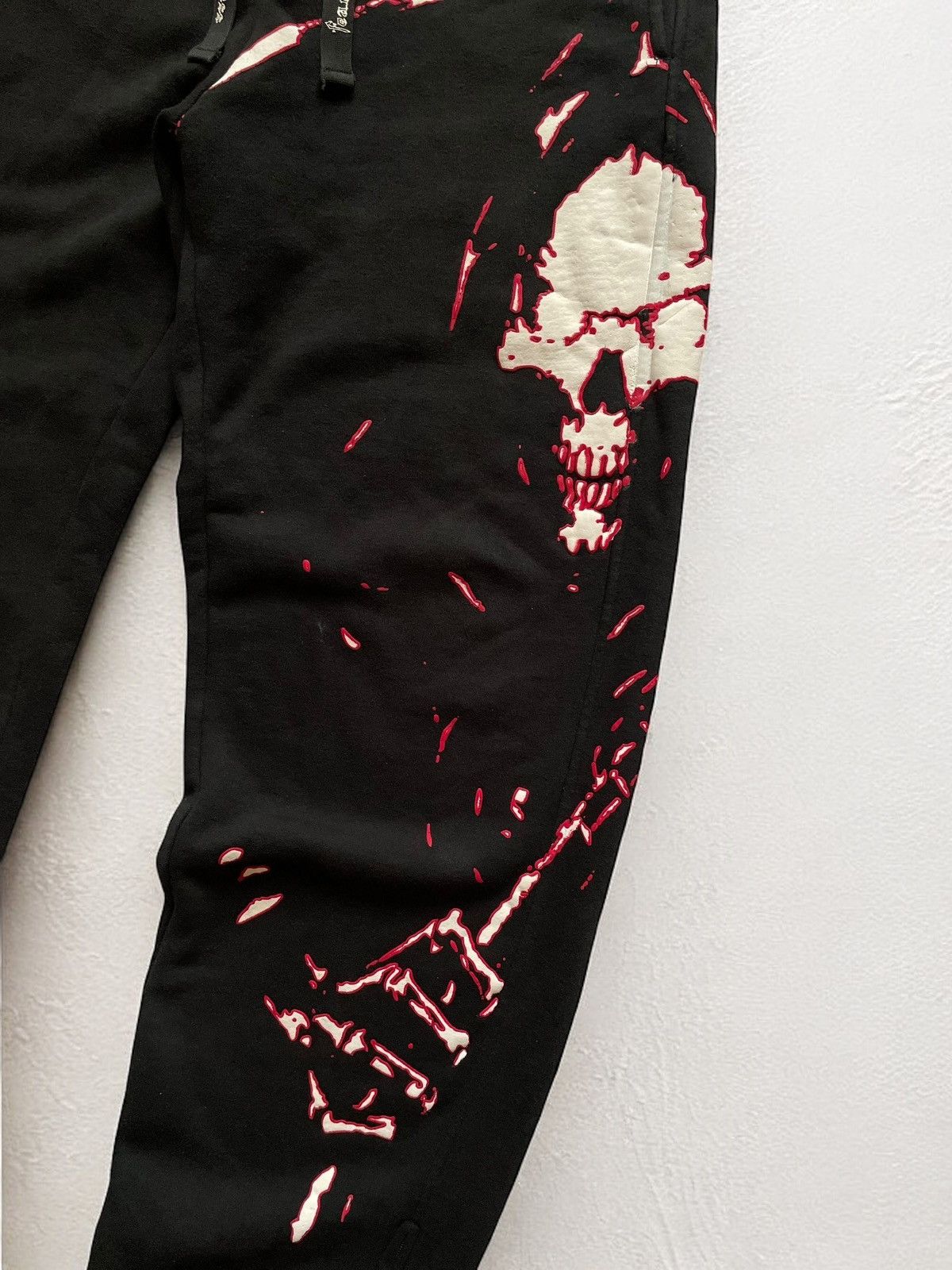 Band Tees × Designer FEARLESS SKULL HEAVY COTTON SWEATPANTS SKELETON PANTS Size US 34 / EU 50 - 4 Thumbnail