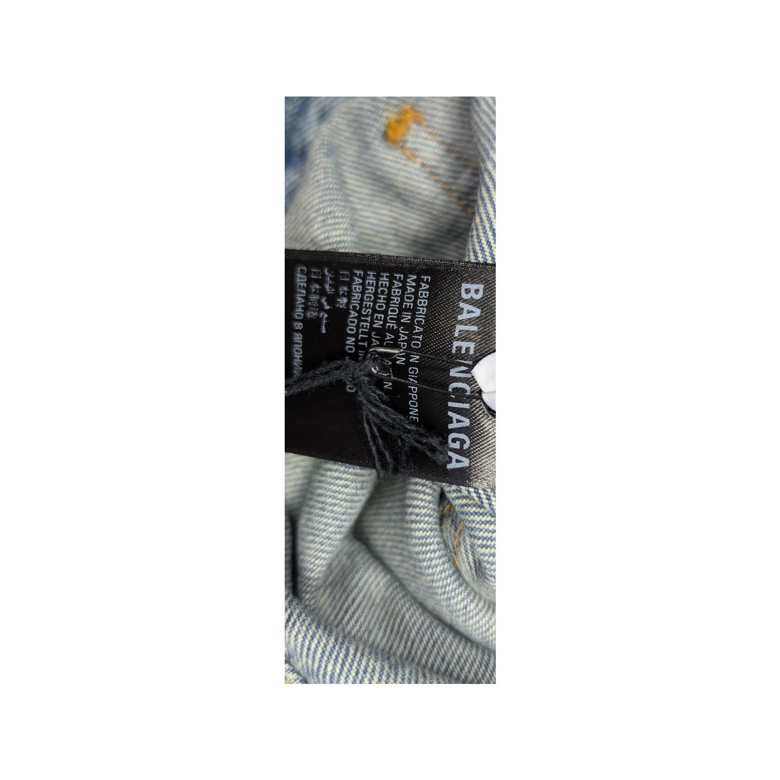 Balenciaga o1rshd1 Organic Blue Japanese Large Baggy Denim Jeans Blue Size US 28 / EU 44 - 17 Thumbnail
