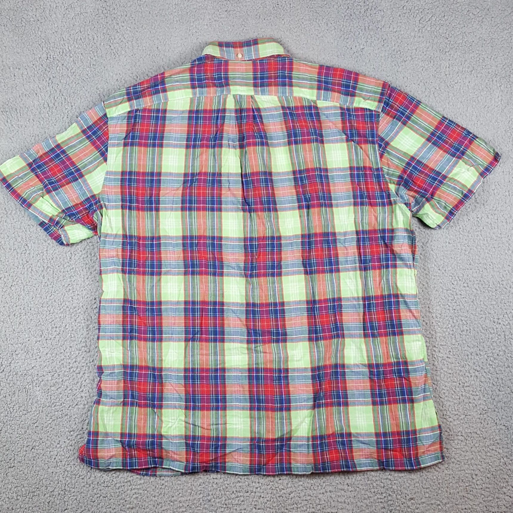 Ralph Lauren VINTAGE Ralph Lauren Plaid Shirt Mens Size 1X Short Sleeve Button-Down Preppy Madras 90s Classic Workwear Polo Pony Logo Mens Size US XL / EU 56 / 4 - 6 Thumbnail