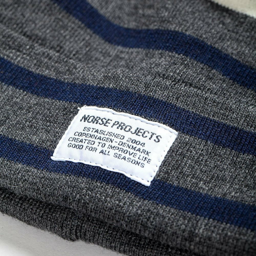 Norse Projects Norse Projects Gerald Top Wool Beanie Hat - Dark Grey Size ONE SIZE - 2 Thumbnail
