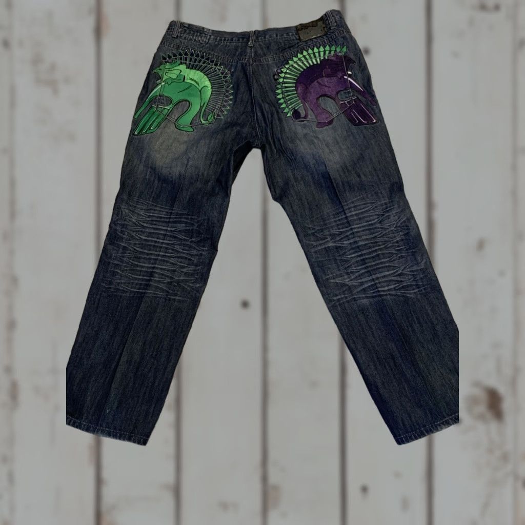 Vintage Eight 732 Jeans Men Size 44x34 Blue Casual Denim Embroidered Pockets Hip Hop Style Size US 34 / EU 50 - 1 Thumbnail