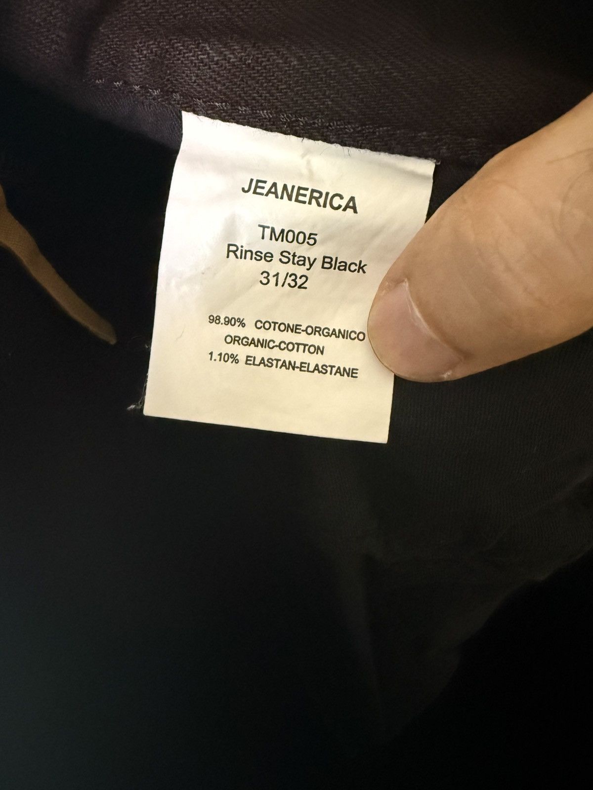 JEANERICA Jeanerica TM005 Rinse Stay Black Jeans – Size 31/32 Size US 31 - 5 Thumbnail