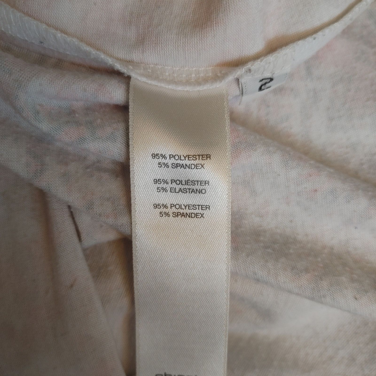 Chicos Zenergy by Chico's Women's 2 Pink/Gray Paisley Casual Tee Size L / US 10 / IT 46 - 4 Thumbnail