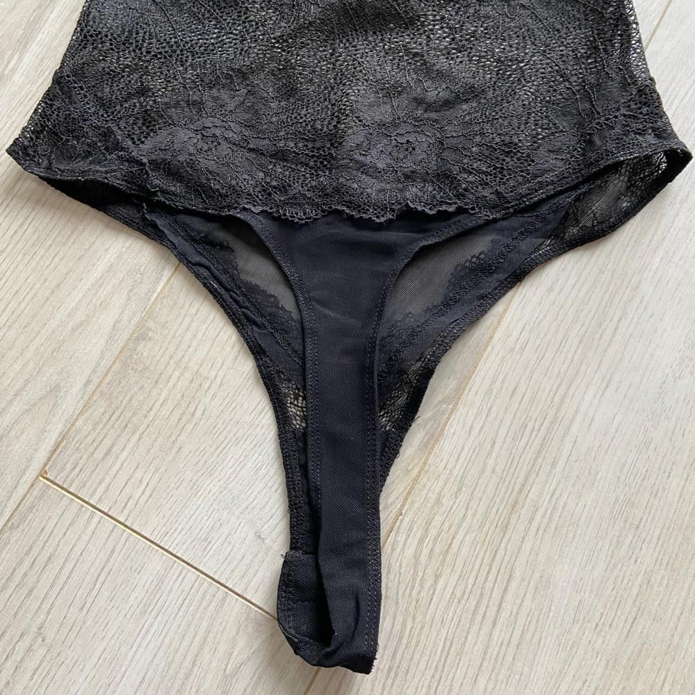 Designer Elegant Black Sheer Bodysuit - Chic Style for Any Occasion Size S / US 4 / IT 40 - 5 Thumbnail
