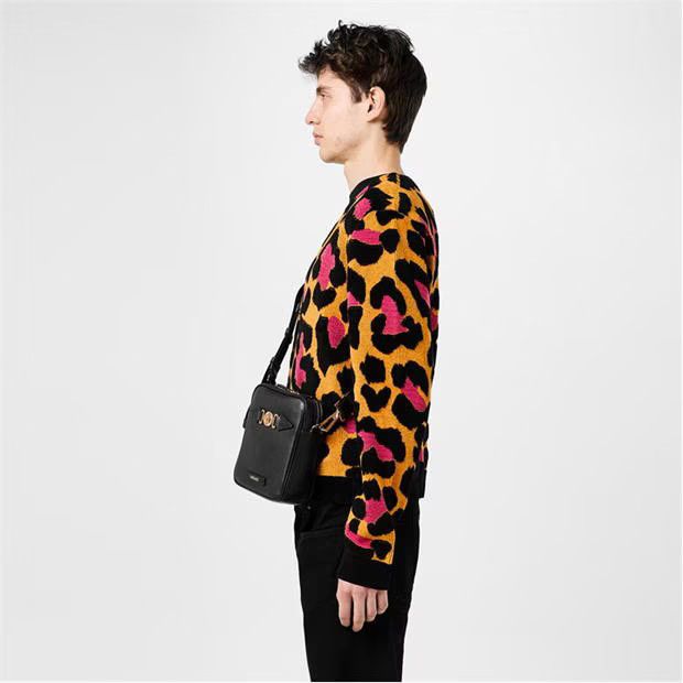 Versace o1g2r1mq0824 Leopard Knit Cardigan in Multicolor Size US M / EU 48-50 / 2 - 4 Thumbnail