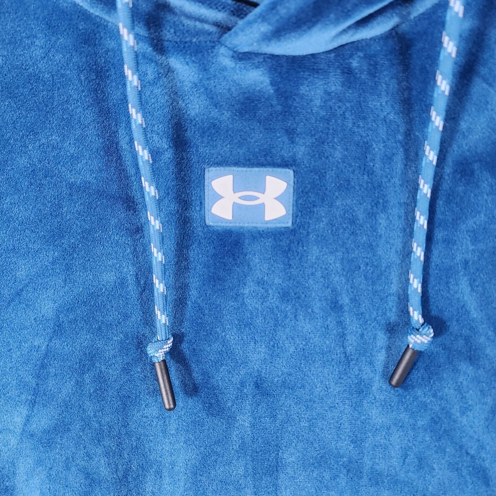Under Armour UA Mens Journey Hoodie Velour LG Blue Fleece Pullover Rare Size US L / EU 52-54 / 3 - 3 Thumbnail