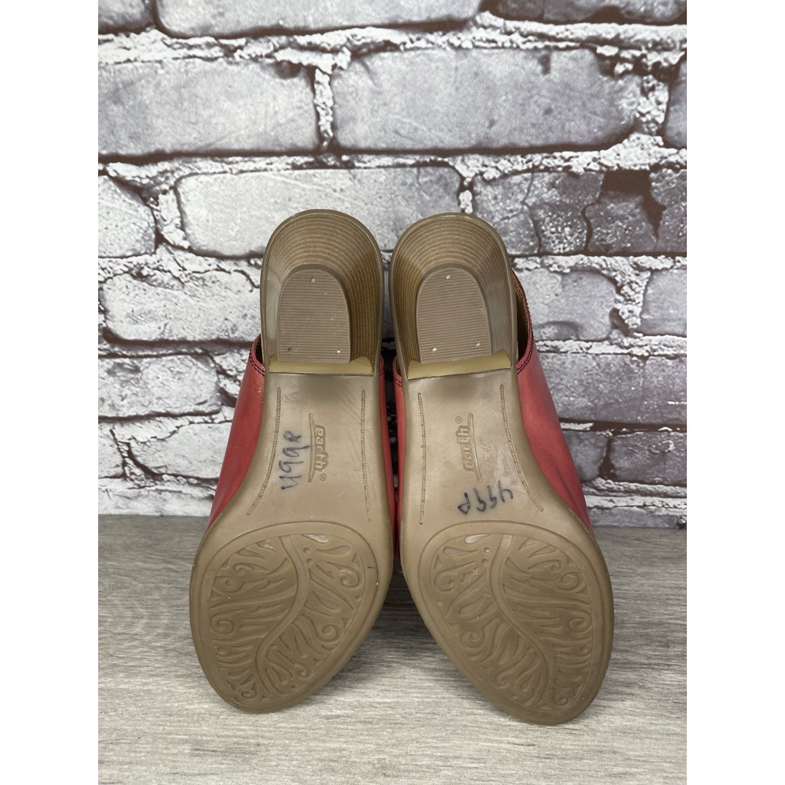 Other Earth Kristy Zip Up Peep Toe Red Leather Slingback Booties S Size US 8.5 / IT 38.5 - 7 Thumbnail