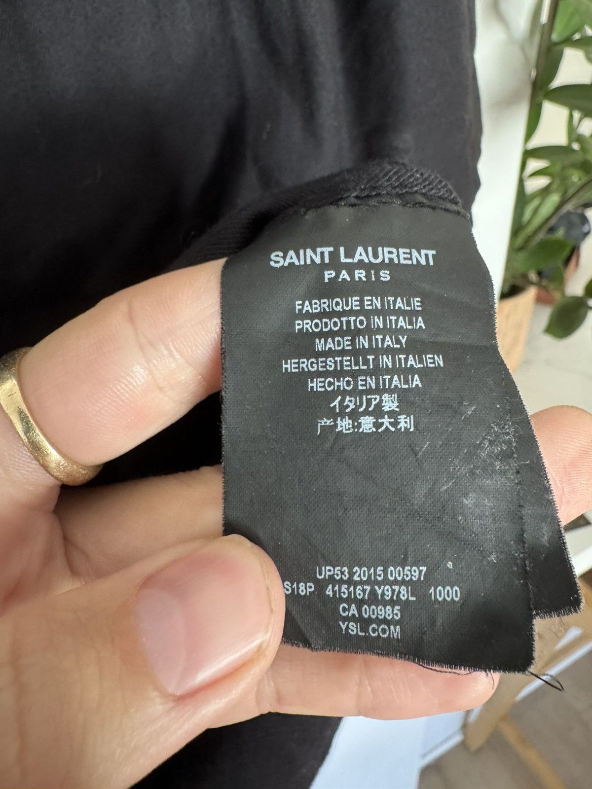 Saint Laurent Paris Hedi 2015 Viscose Pocket Camp shirt Size US M / EU 48-50 / 2 - 4 Thumbnail