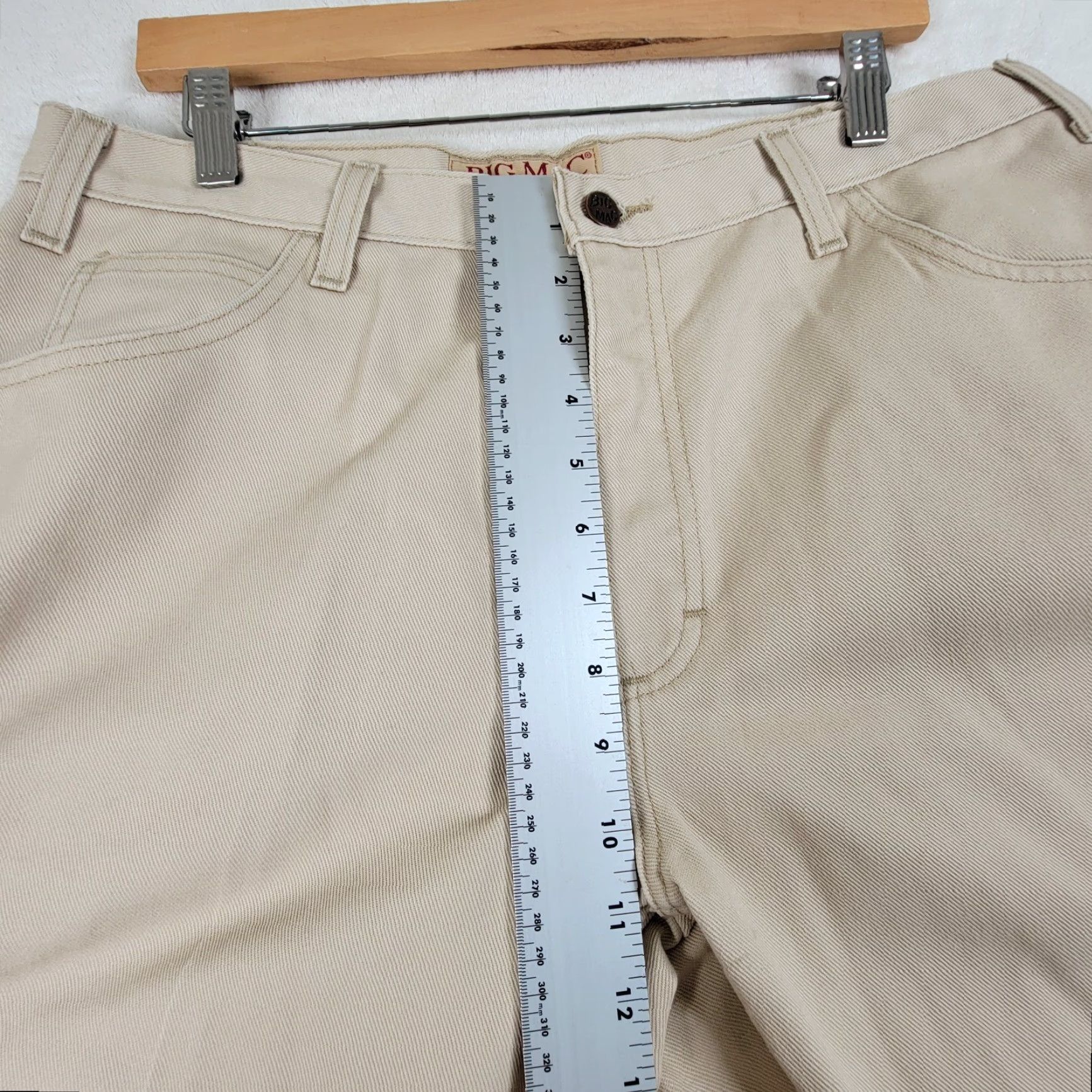 Vintage VINTAGE Big Mac Work Wear Khaki Twill Pants Sanforized 36x29 1970s Beige Rockabilly Flat Front Mens Size US 36 / EU 52 - 7 Thumbnail