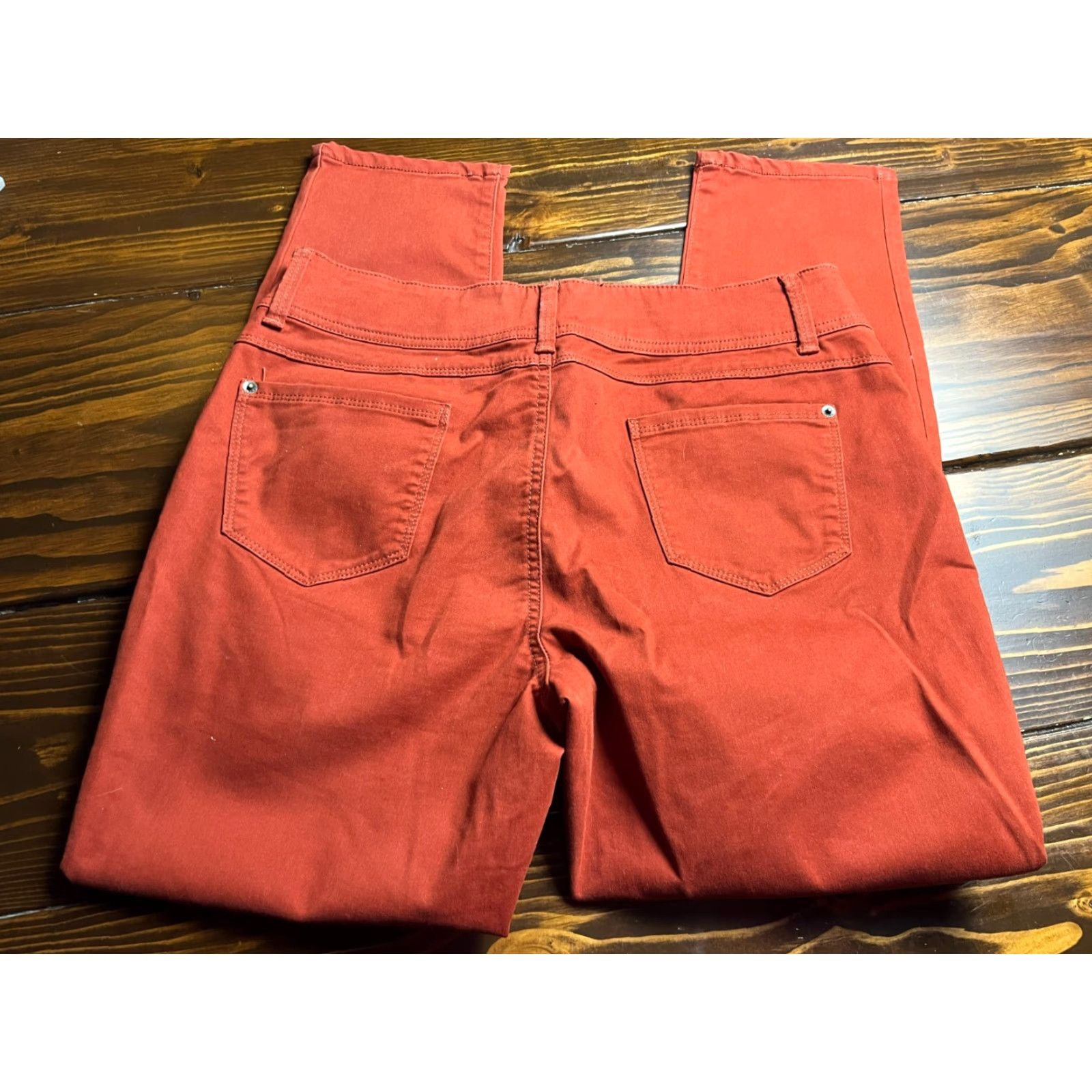 Vintage No Boundaries Pants Women's Size 17 Burnt Orange Mid Rise Skinny NWT Size 38" / US 16 / IT 52 - 2 Thumbnail