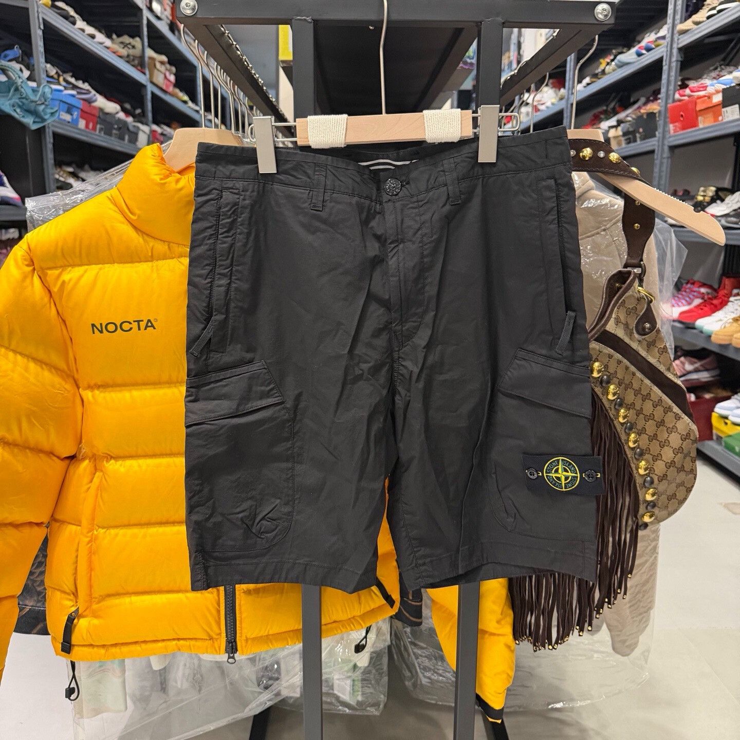 Stone Island Logo Multi-Pocket Shorts