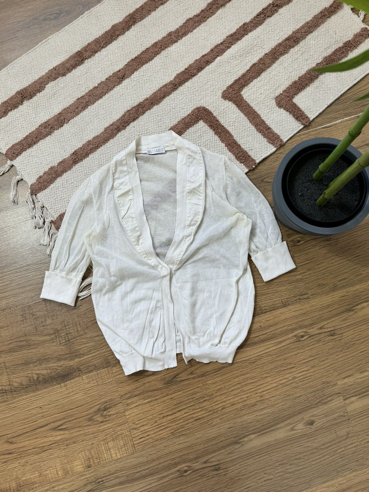 Brunello Cucinelli VINTAGE BRUNELLO CUCCINELLI 2000s MESH BLOUSE Size S / US 4 / IT 40 - 2 Thumbnail