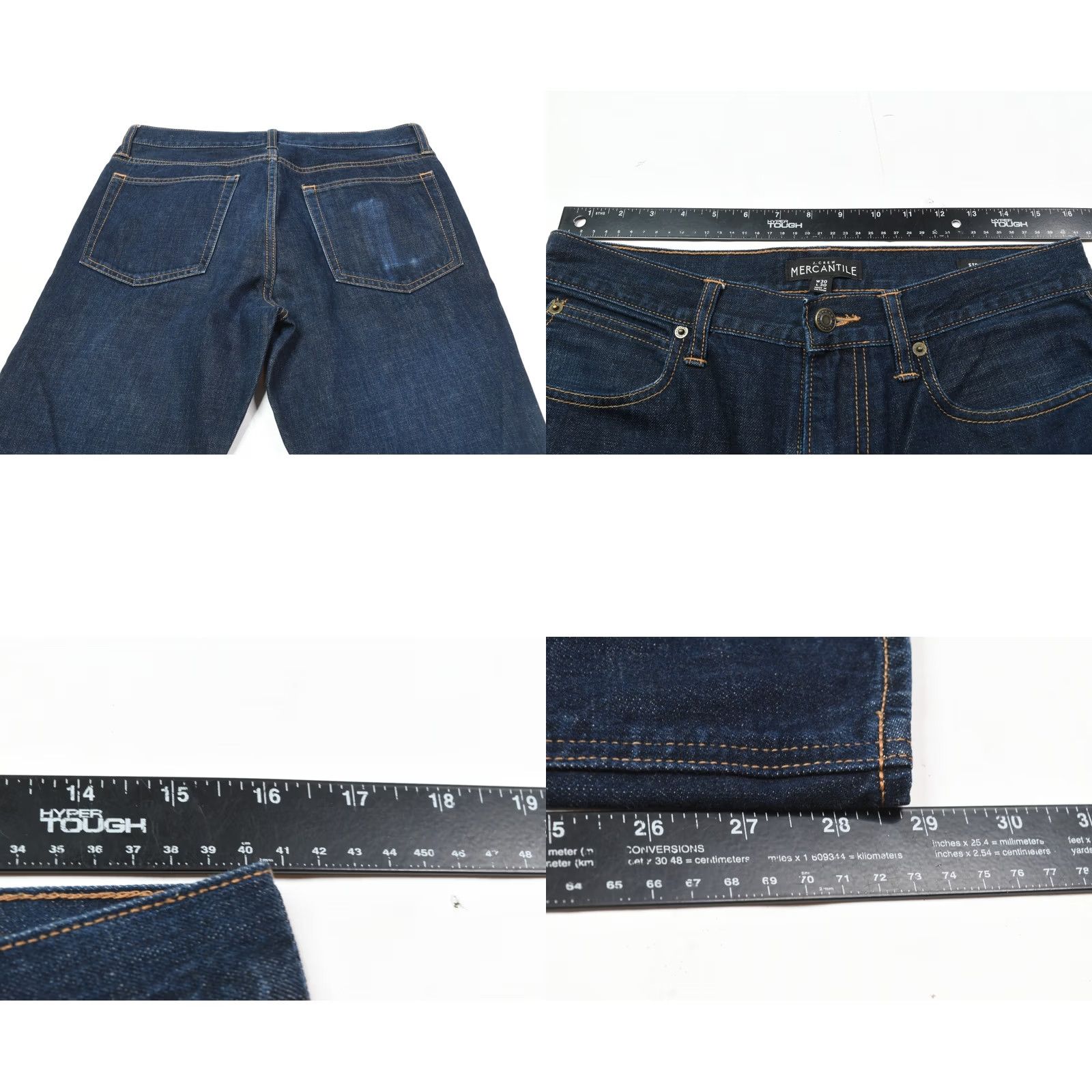 J.Crew J.CREW Jeans Slim Straight Leg Mens 30x30 Blue Rinse Denim 100% Cotton Mid Rise Zip Pocket 5-Pocket Design Regular Fit Shirt? Size US 30 / EU 46 - 8 Thumbnail