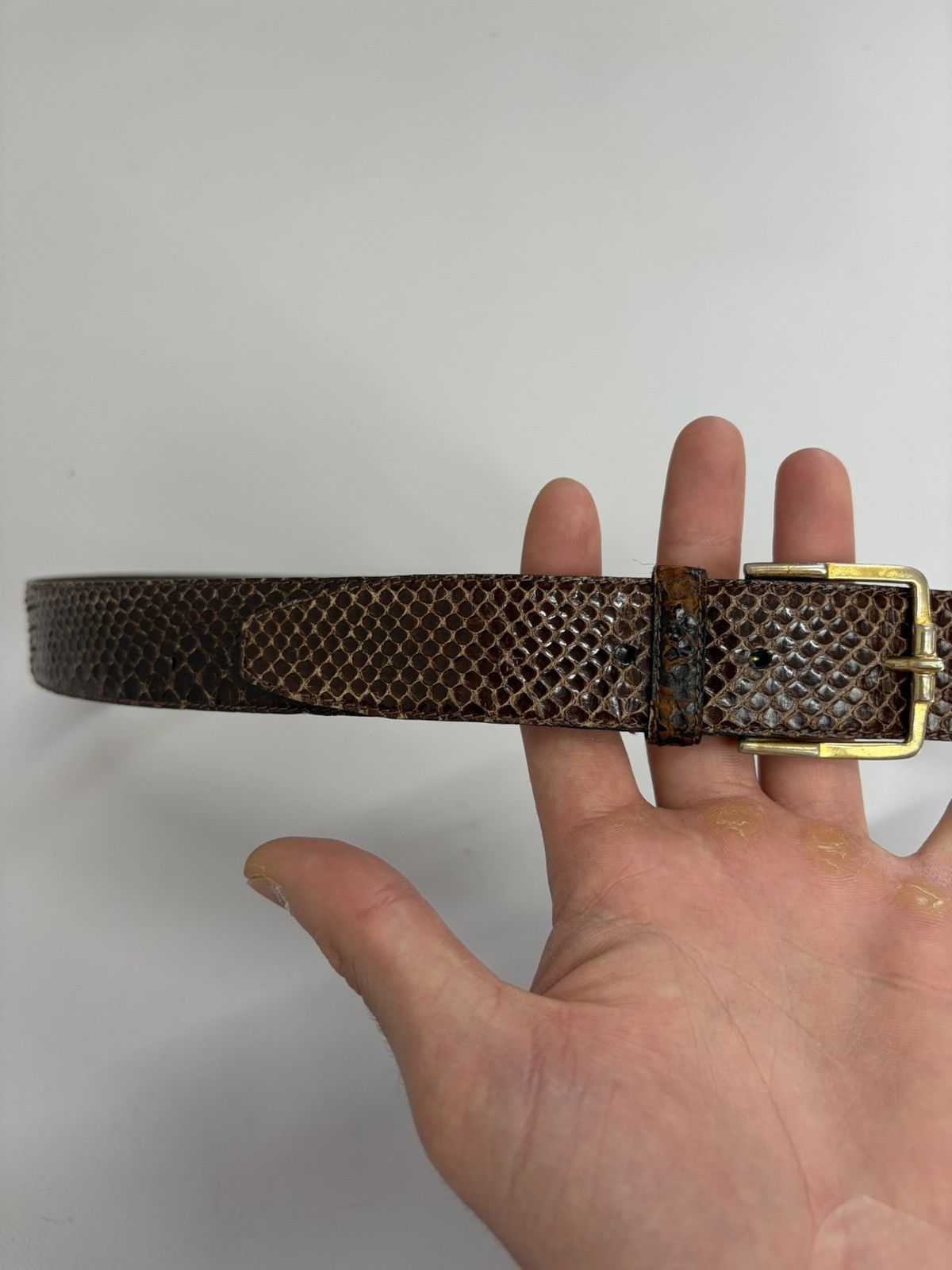 Hysteric Glamour Gothic Leather Belt with Sculpted Metal Panels LGB Vibe Size 32 - 17 Thumbnail
