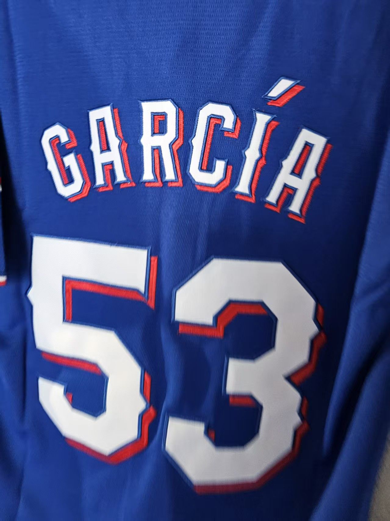 MLB Texas Rangers 53 Garcia Jersey Size US M / EU 48-50 / 2 - 3 Thumbnail