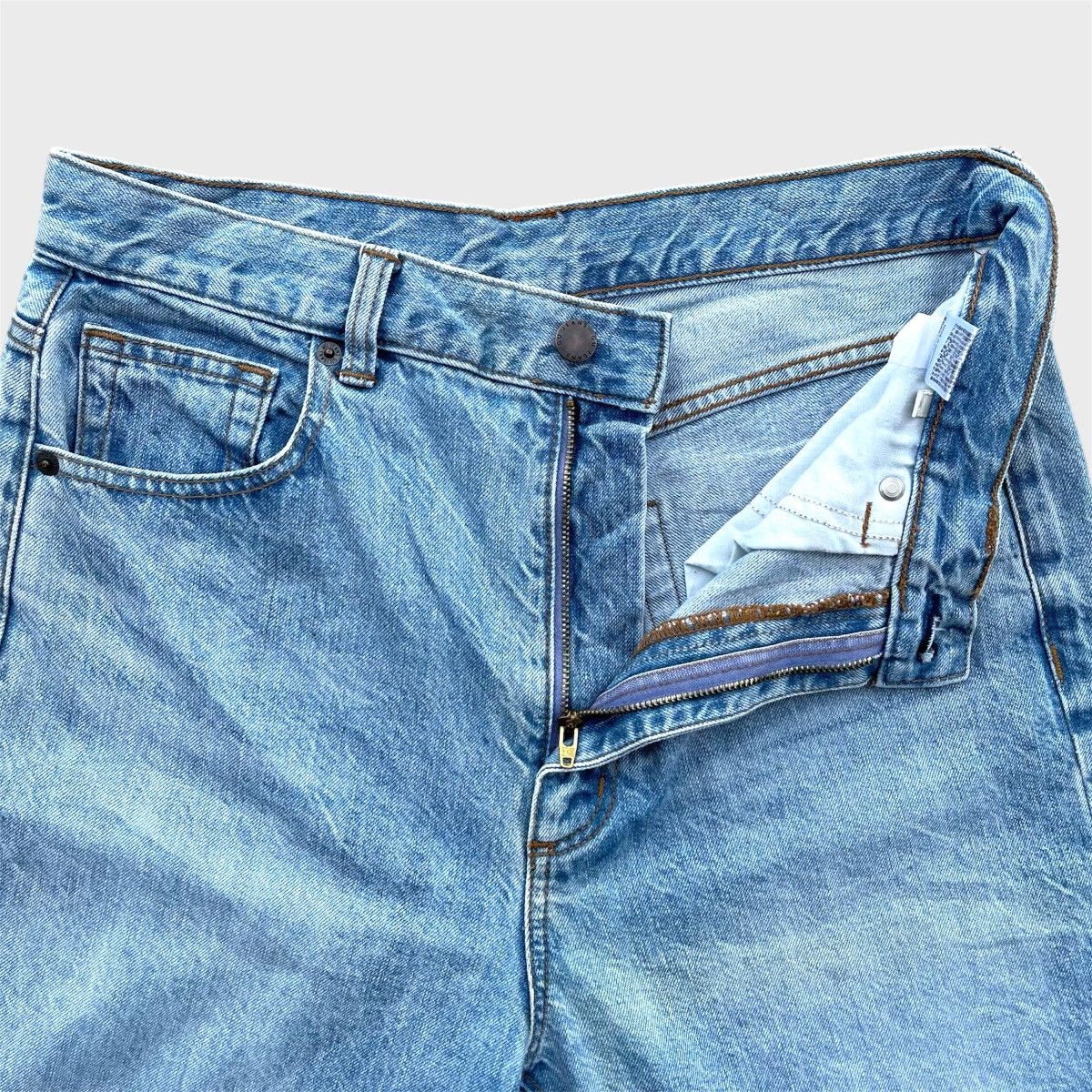 Jean 🔥 Gu Jeans Light Blue Distressed Denim W29 🔥 Size US 29 - 8 Thumbnail