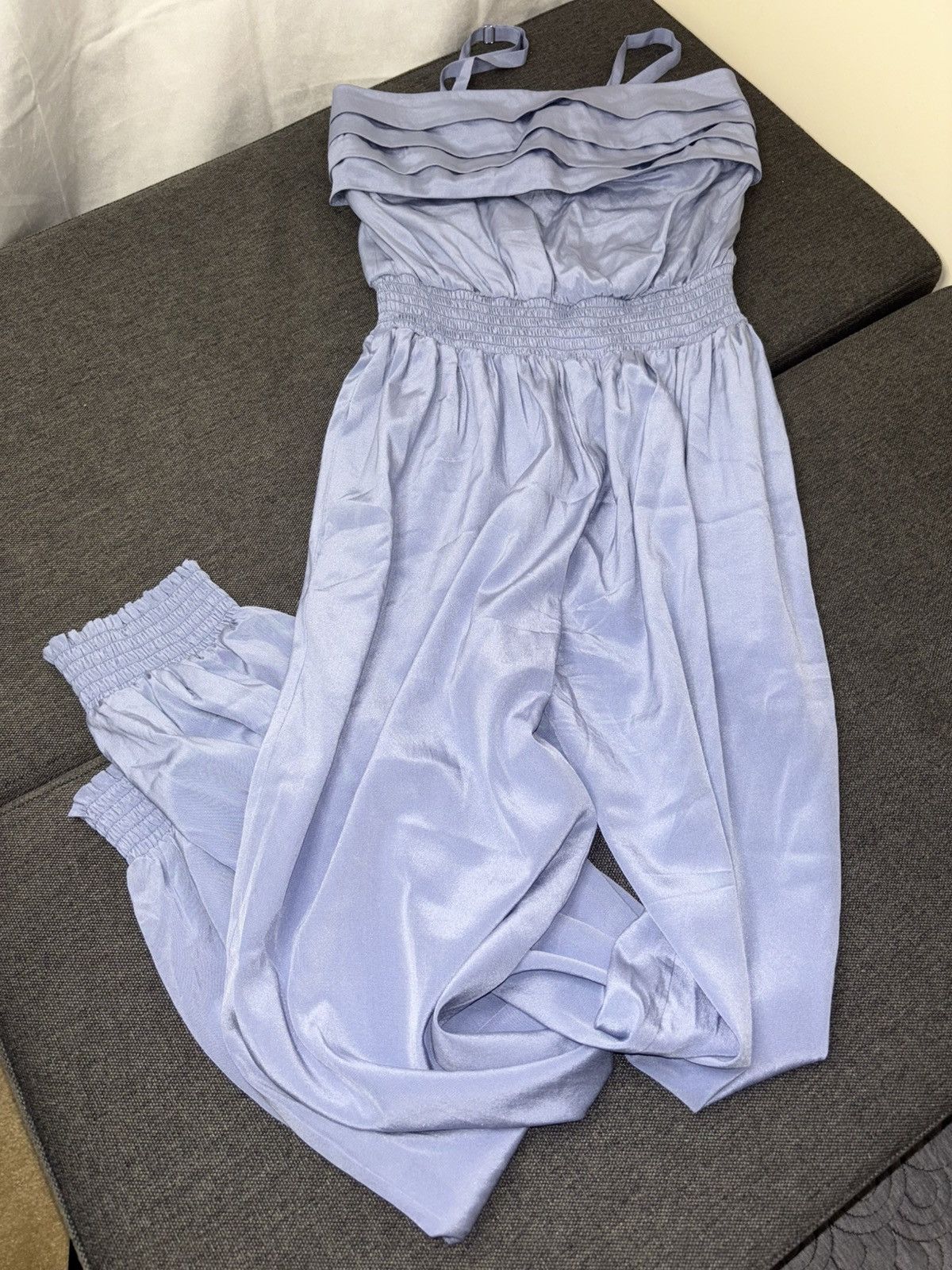 Bebe Bebe Silk Open-back Women’s Jump Suit Light Blue XS Size 25" / US 0 / IT 36 - 6 Thumbnail