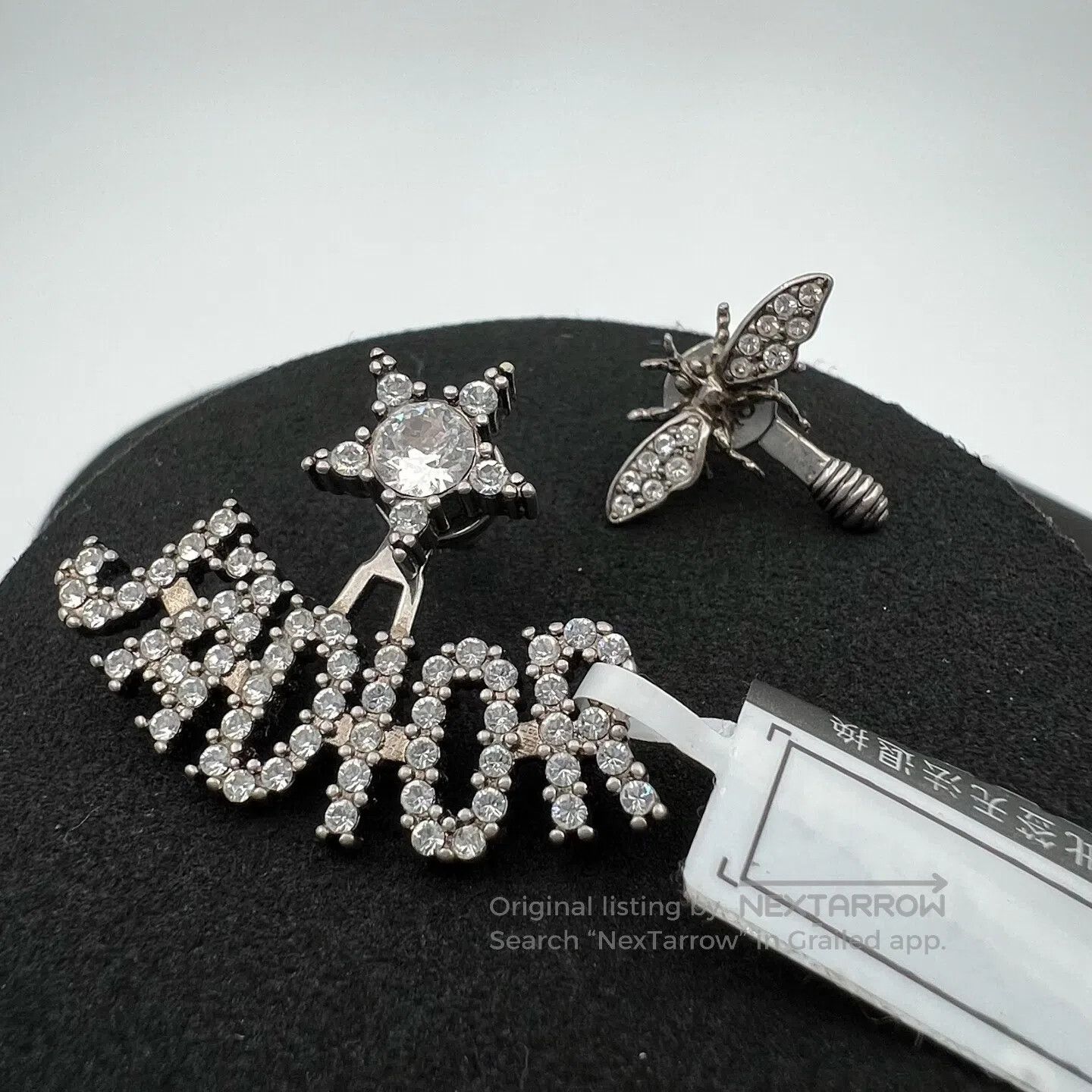 Dior Dior J'Adior Palladium-plated clip-on earrings; silver bee Size ONE SIZE - 1 Thumbnail