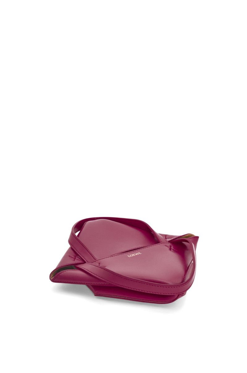 Loewe o1in1g0426 Size: OS/ Puzzle Fold Mini Tote Bag in Crimson Size ONE SIZE - 6 Thumbnail