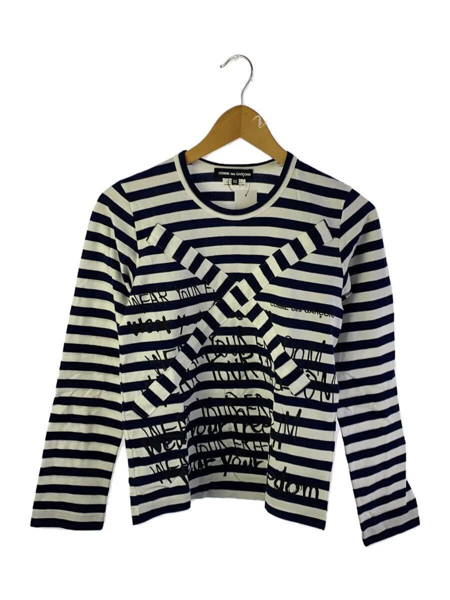 Comme des Garcons × Comme des Garcons Homme X Striped Freedom Long Sleeve Tee Size US XS / EU 42 / 0 - 1 Thumbnail