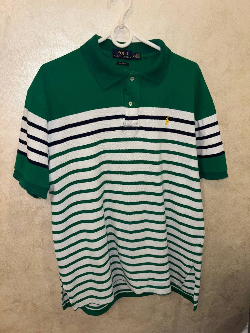Polo Ralph Lauren Polo Ralph Lauren Green and white men's striped shirt M Size US M / EU 48-50 / 2 - 13 Thumbnail